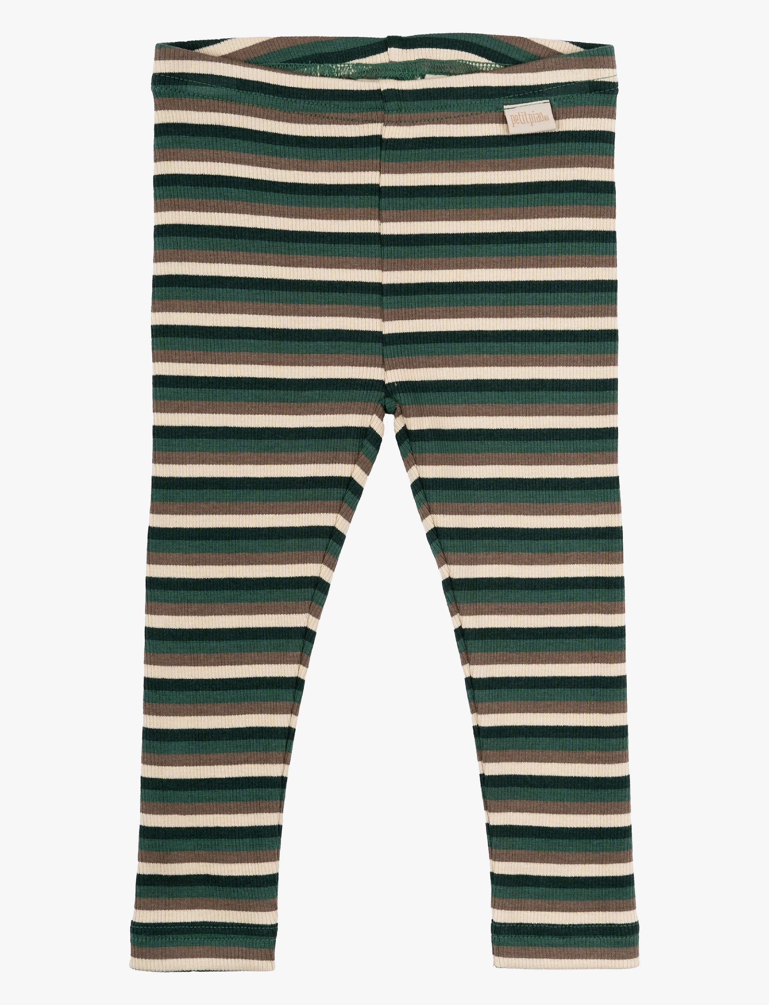 Petit Piao - Legging Modal Multi Striped - emerald green multi stripe - 2