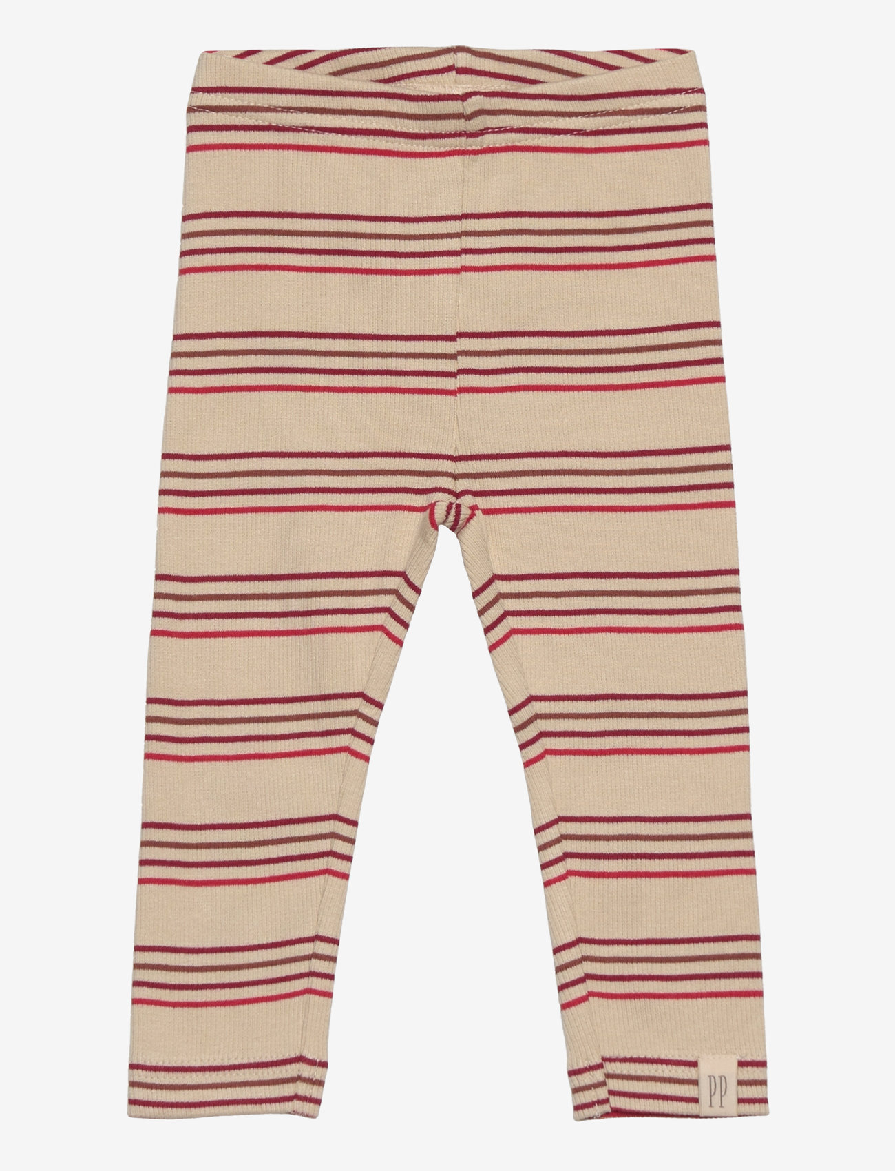 Petit Piao - Legging Modal Multi Striped - laveste priser - chili pepper multi stripe - 0