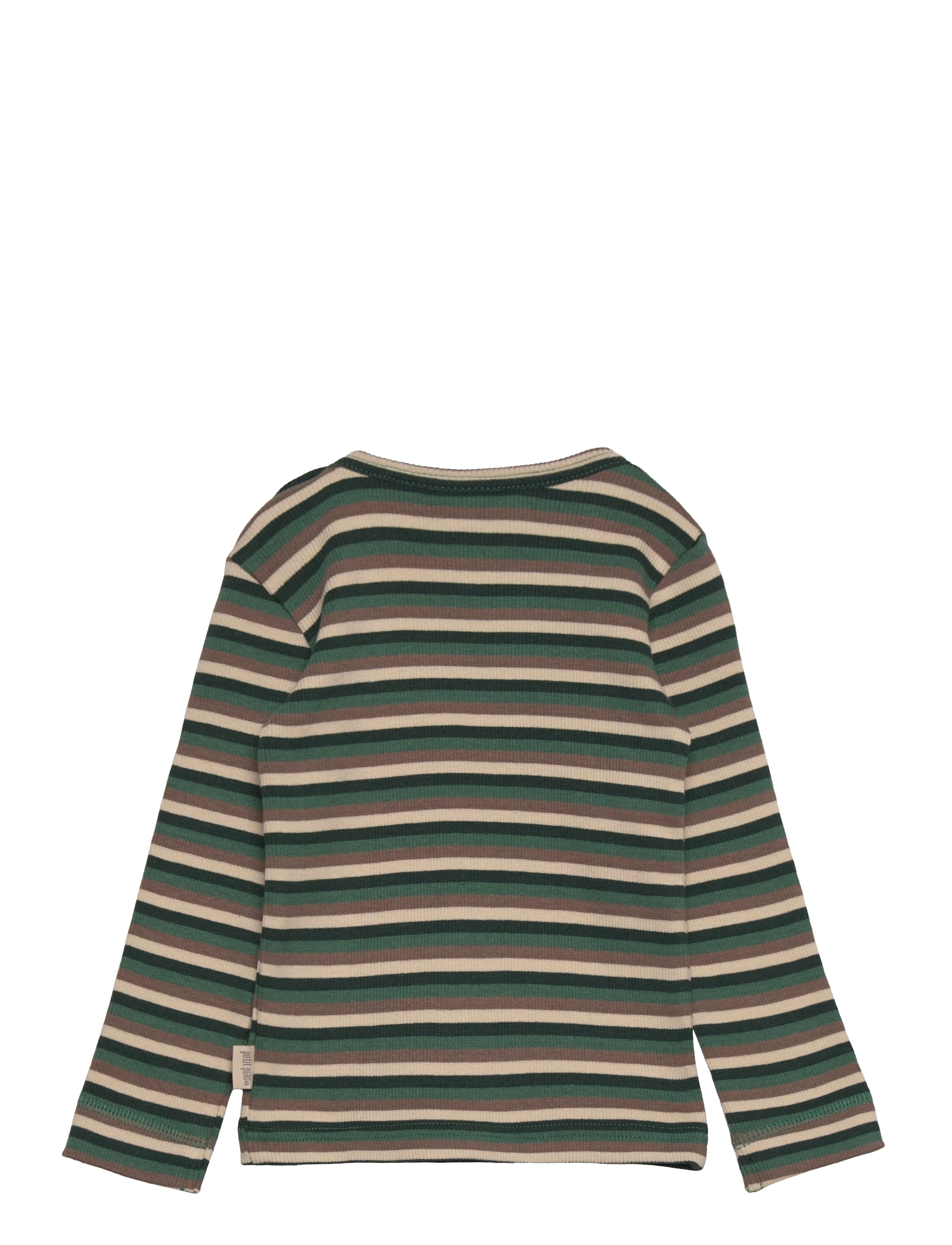 Petit Piao - T-shirt L/S Modal Multi Striped - emerald green multi stripe - 1