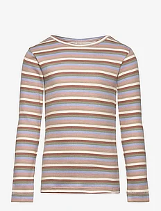 T-shirt L/S Modal Multi Striped, Petit Piao