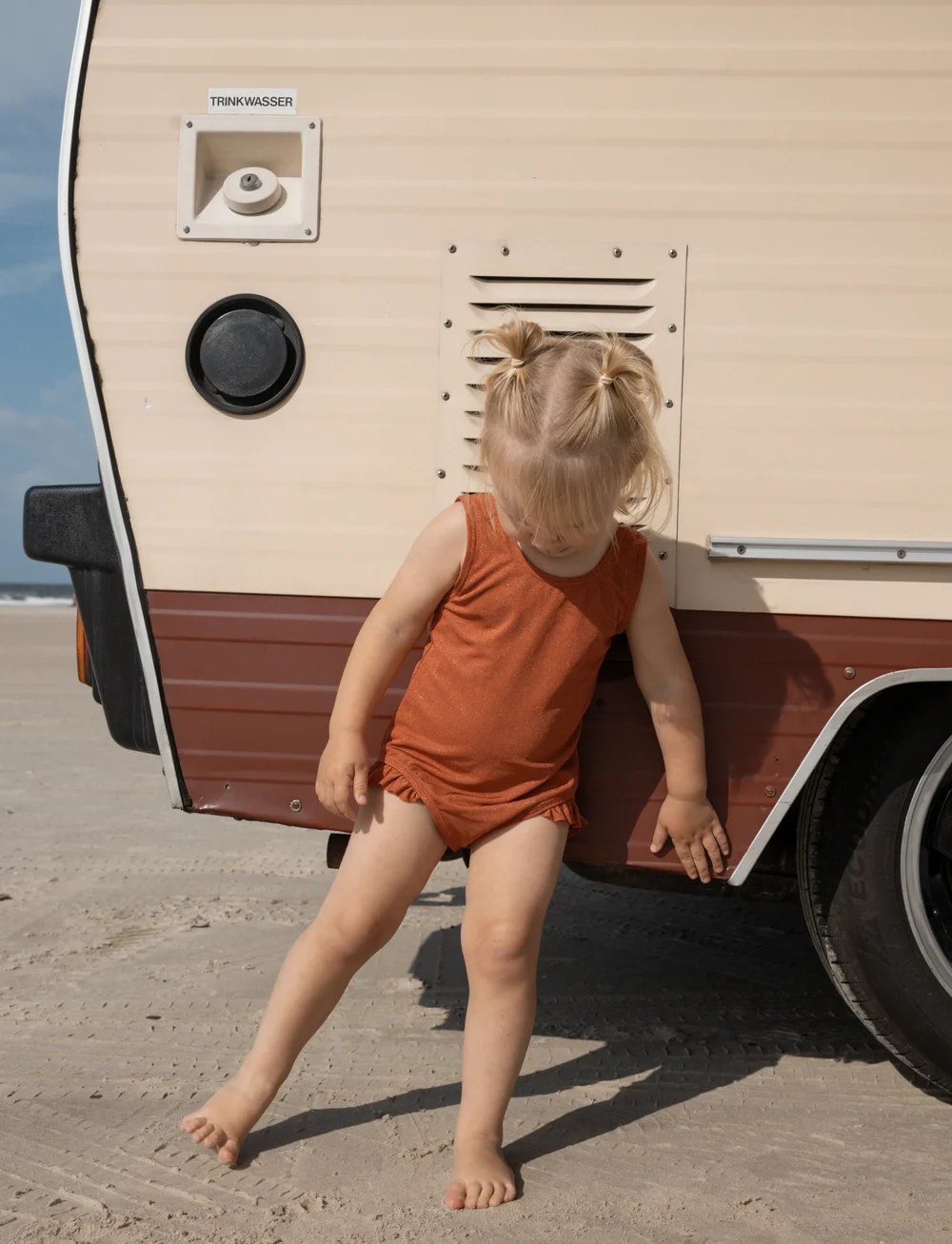 Petit Piao - Swimsuit Butterfly Printed - ujumistrikood - gold - 0