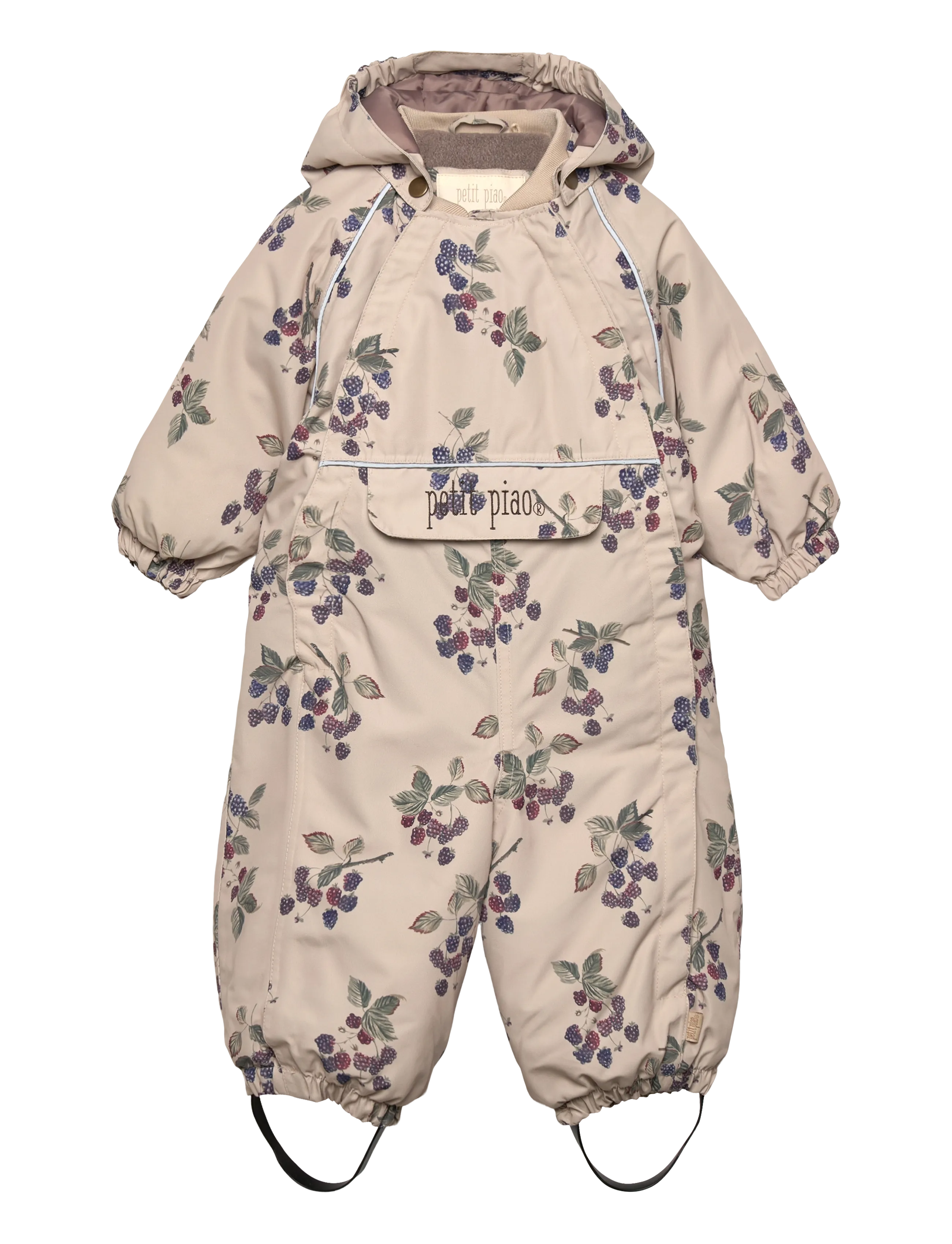 Petit Piao PPDard Snowsuit - Overtøj - BLACKBERRY AOP / beige