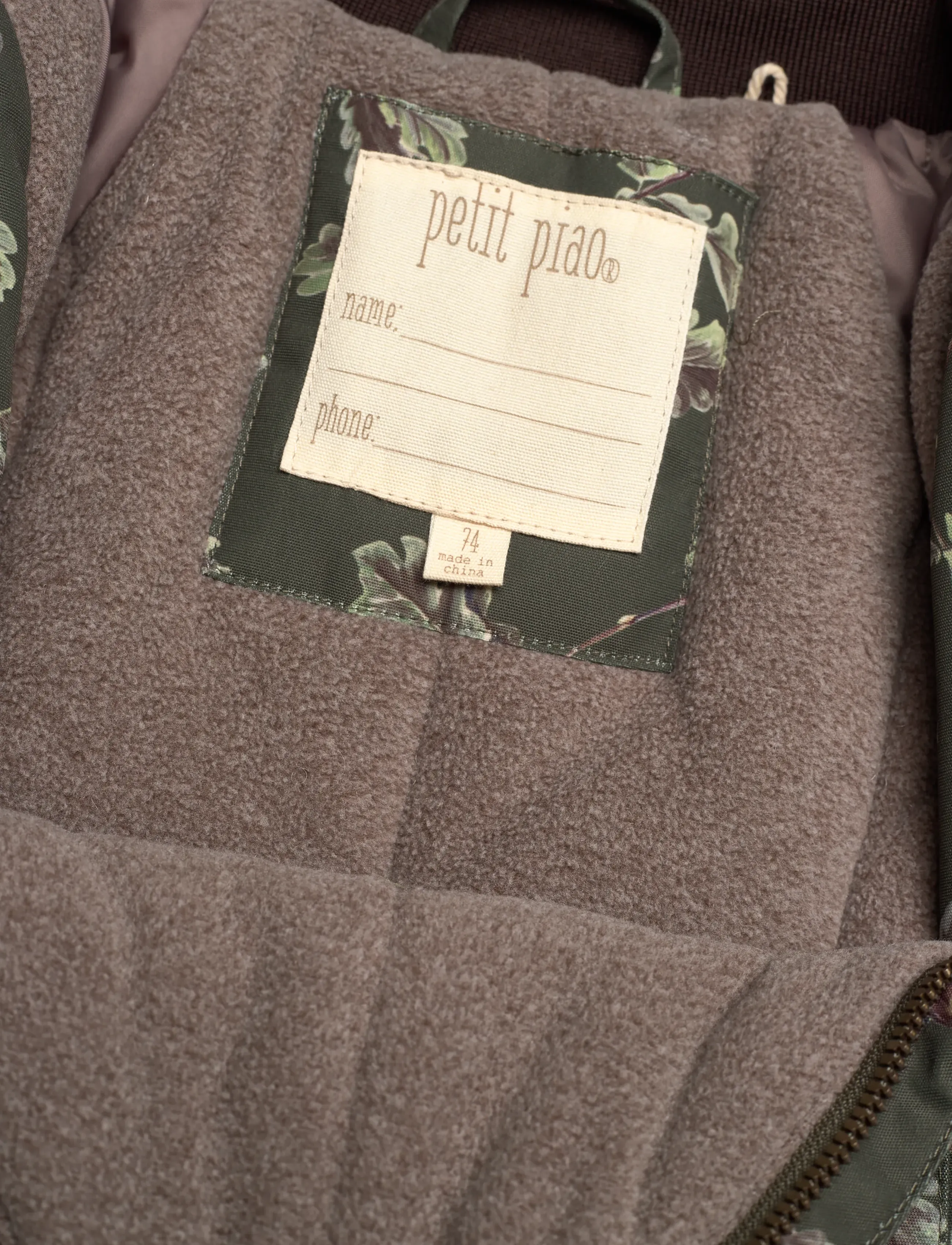 Petit Piao - PPDard Winter Jacket - talvitakit - oak aop - 2