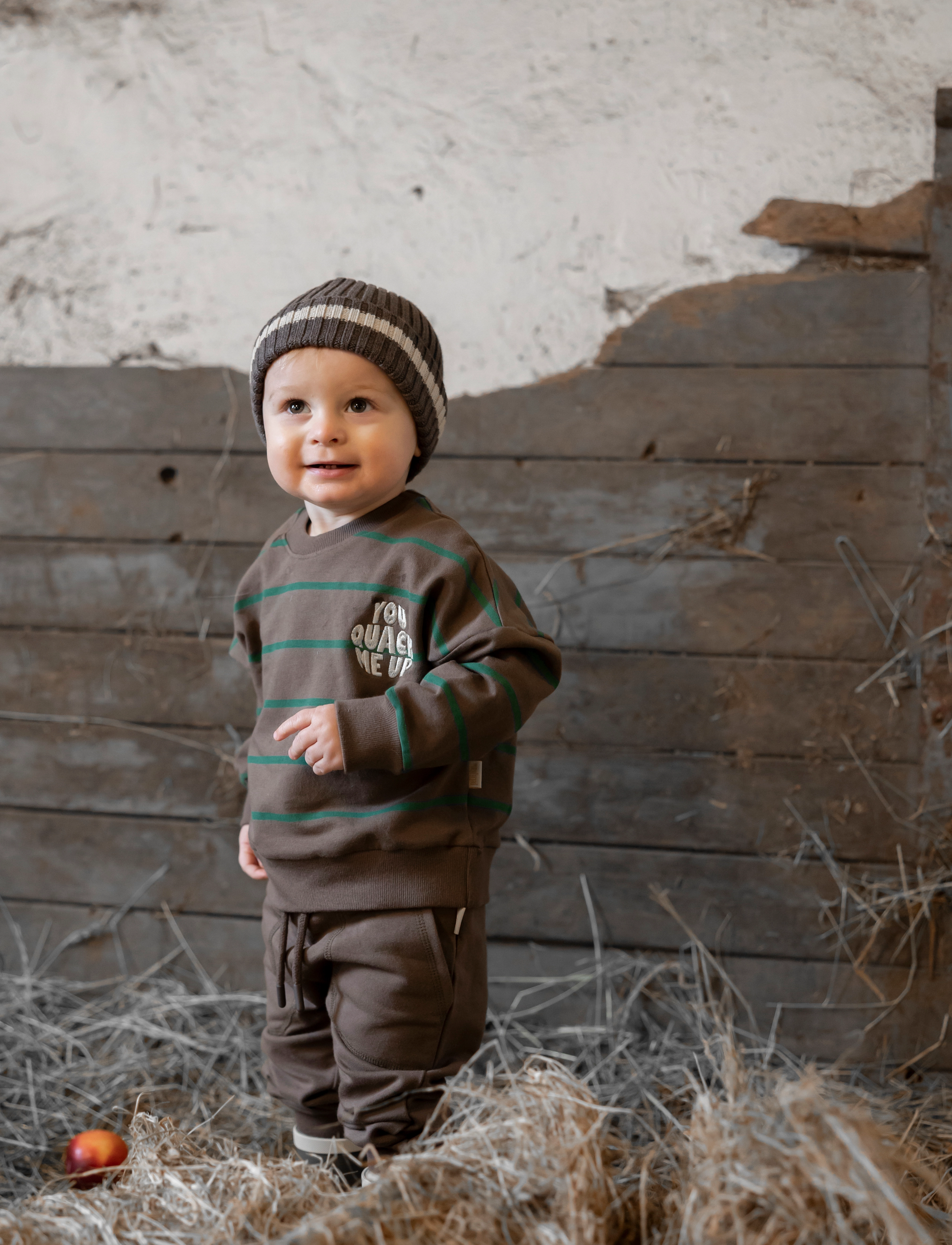 Petit Piao - Sweat Shirt Line - chocolate brown stripe - 2