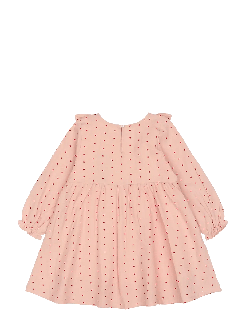 Petit Piao - PPDeva Dress LS - langærmede hverdagskjoler - pink heart - 1