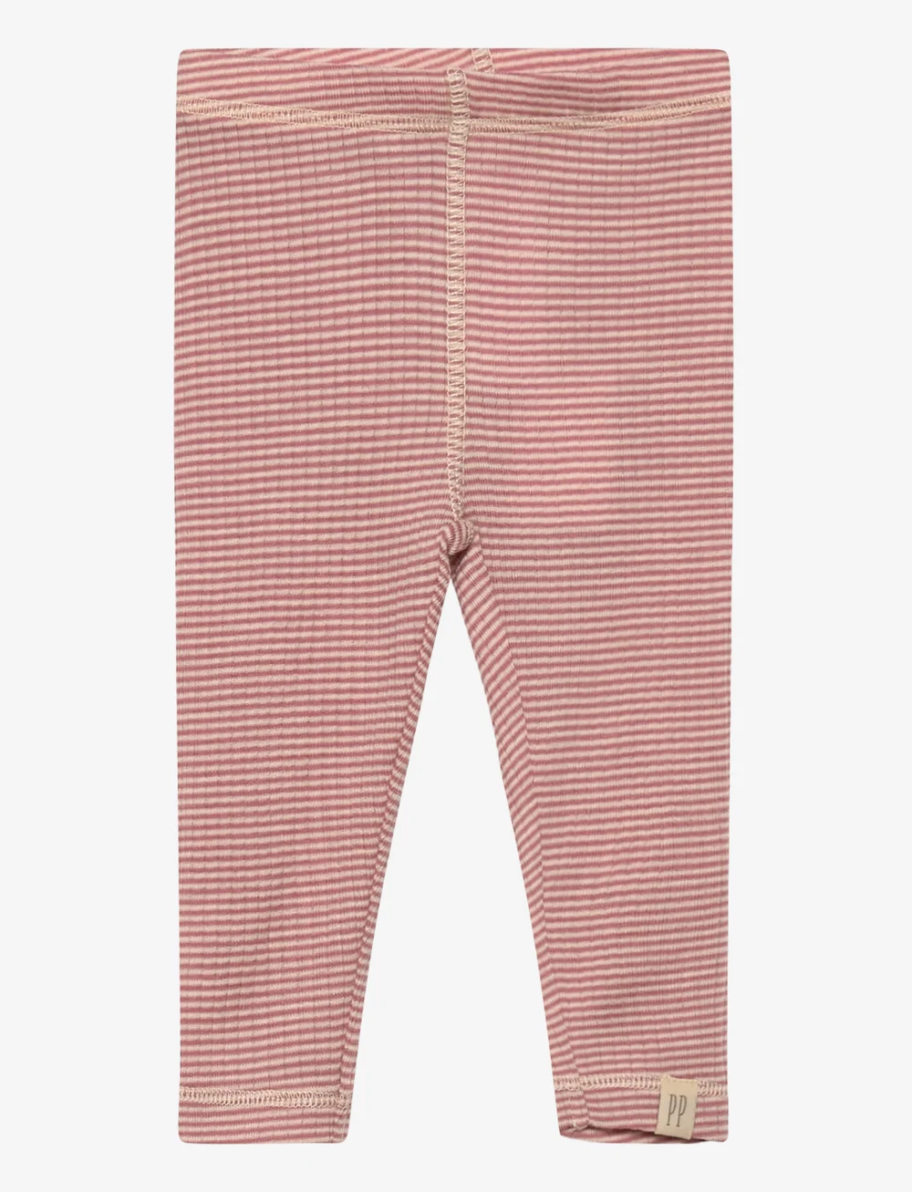 Petit Piao - PPDante Leggings Merino Wool Stripe - leggings - nostalgic rose/dark off white - 0