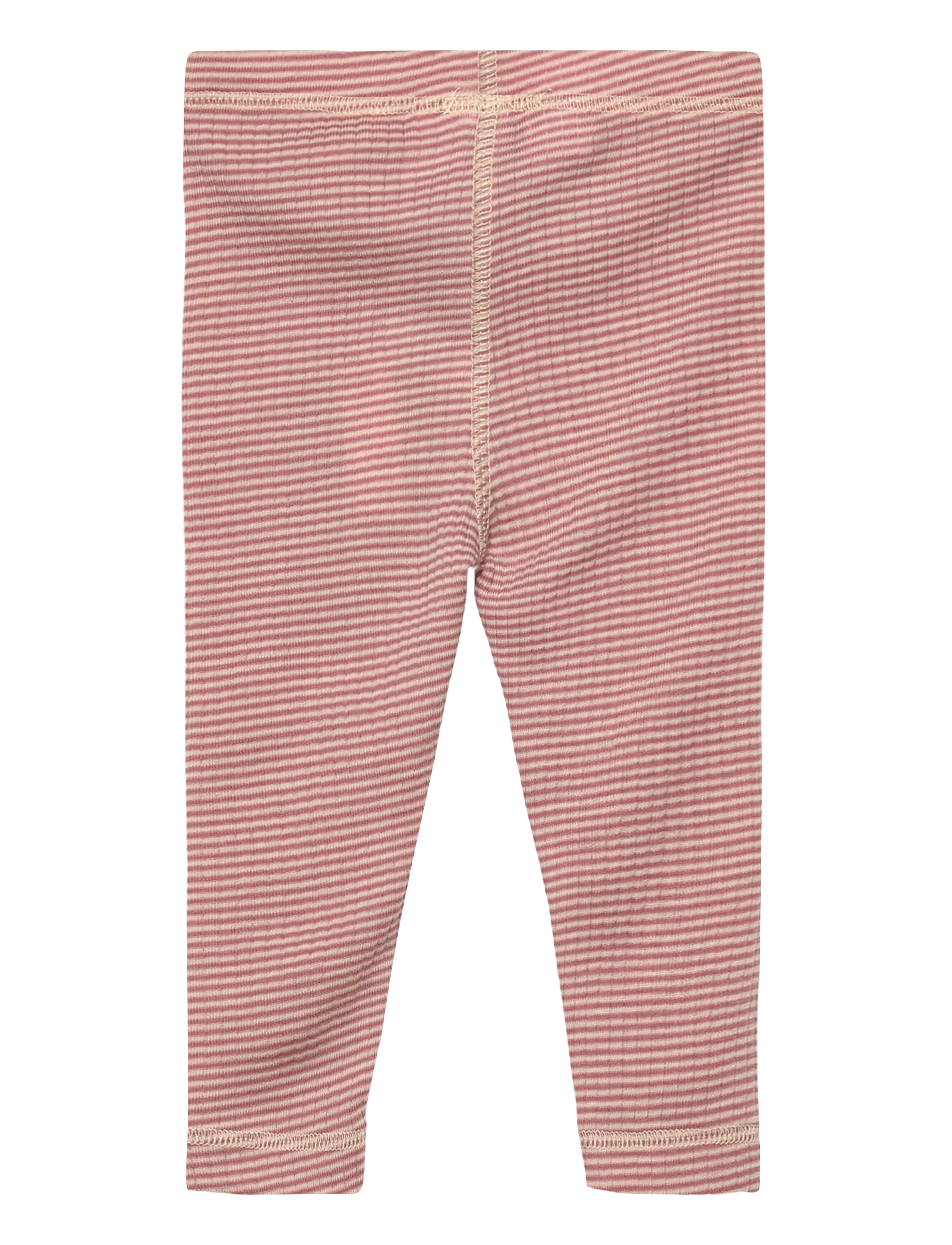 Petit Piao - PPDante Leggings Merino Wool Striped - nostalgic rose/dark off white - 1