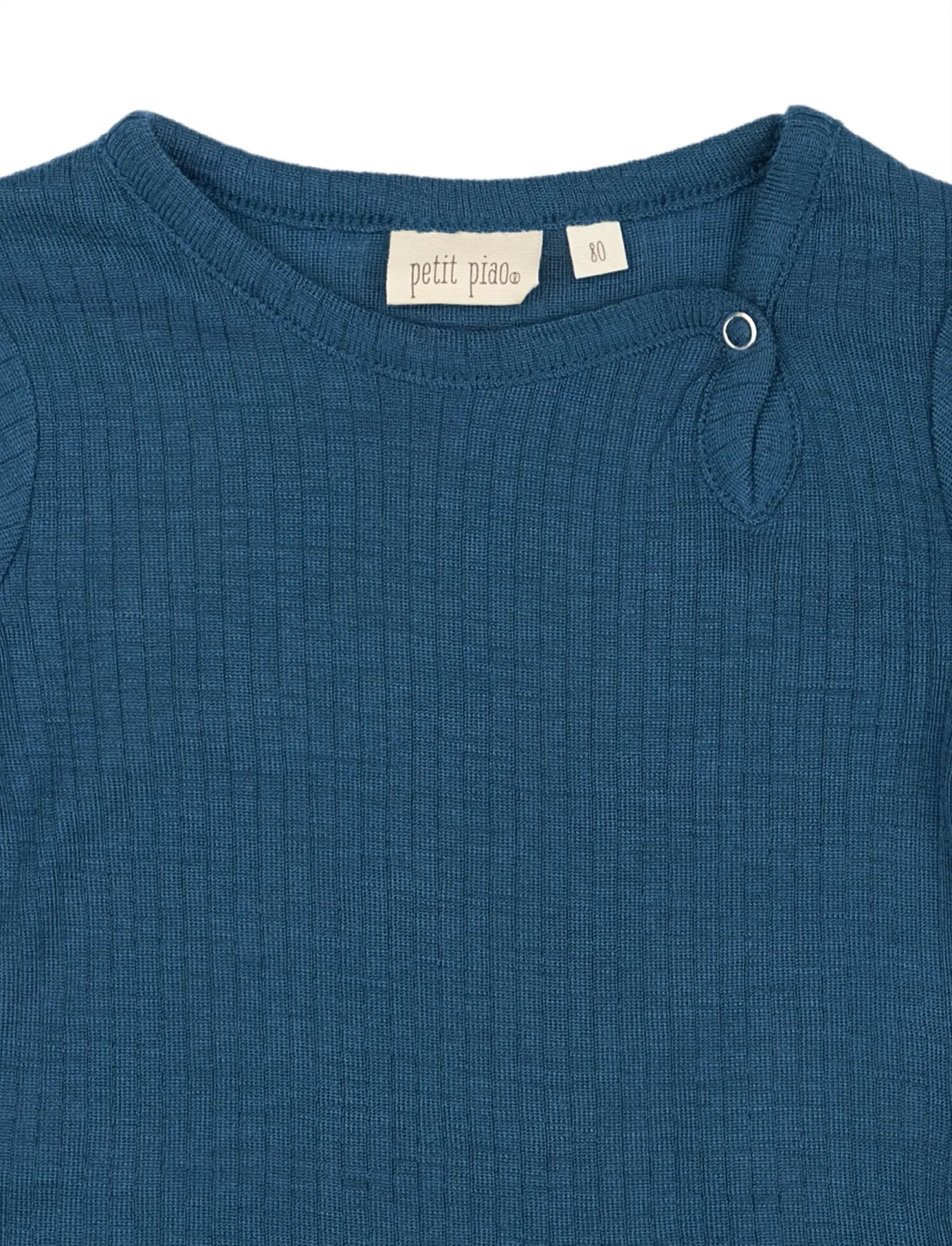 Petit Piao - PPDante Body L/S Merino Wool - ensign blue - 2