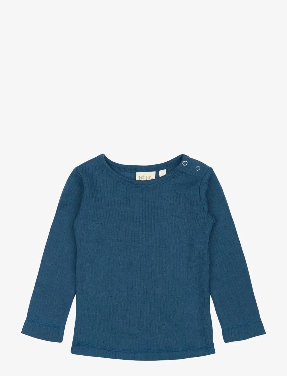 Petit Piao - PPDante T-Shirt L/S Meriono Wool - long-sleeved t-shirts - ensign blue - 0