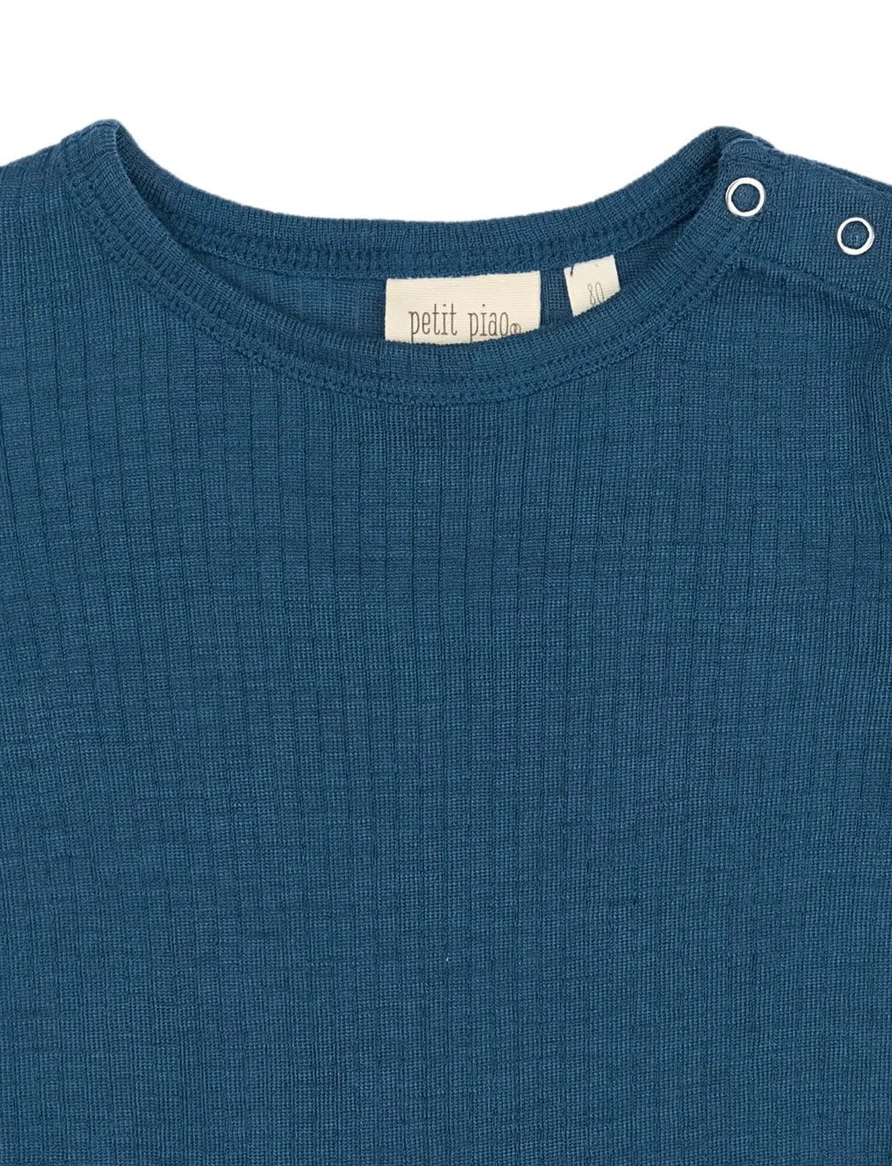 Petit Piao - PPDante T-Shirt L/S Meriono Wool - long-sleeved t-shirts - ensign blue - 2