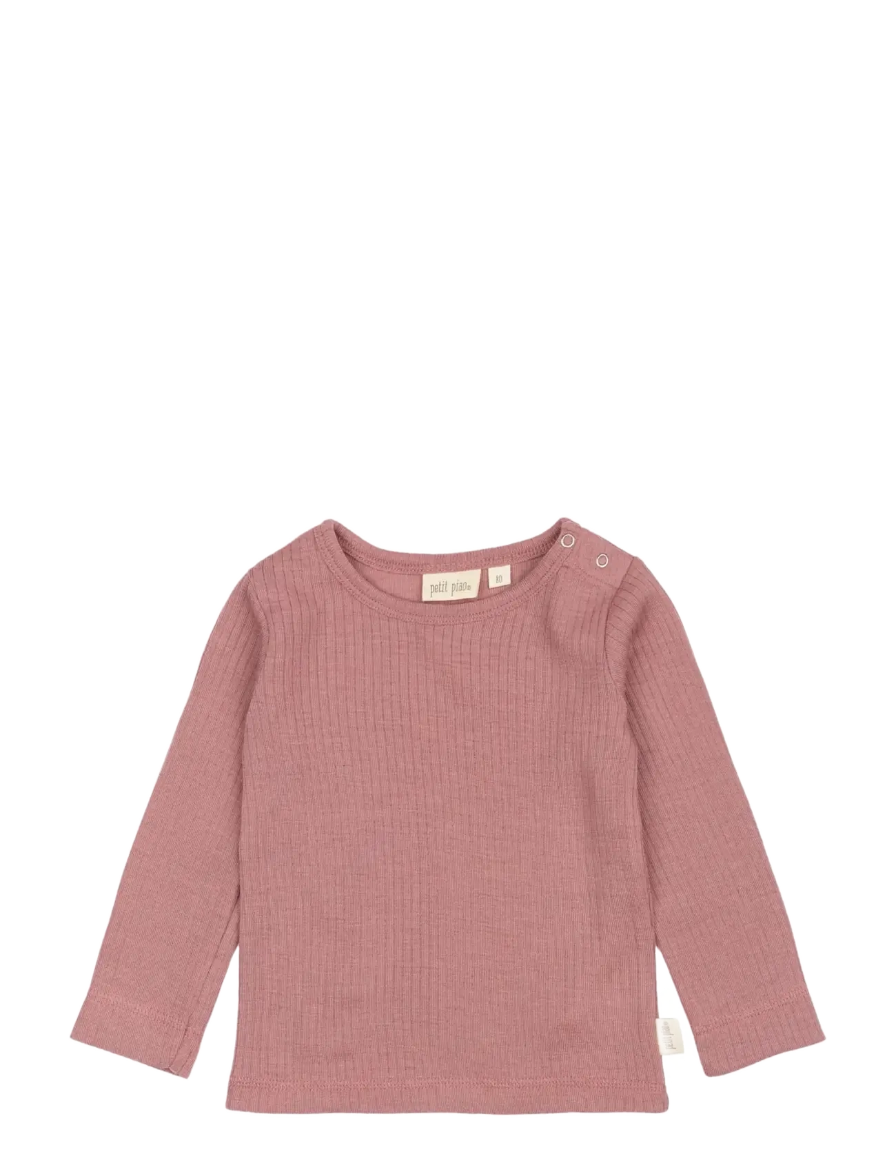 Petit Piao PPDante T-Shirt L/S Meriono Wool - Oberteile & T-Shirts - NOSTALGIC ROSE / pink/rose