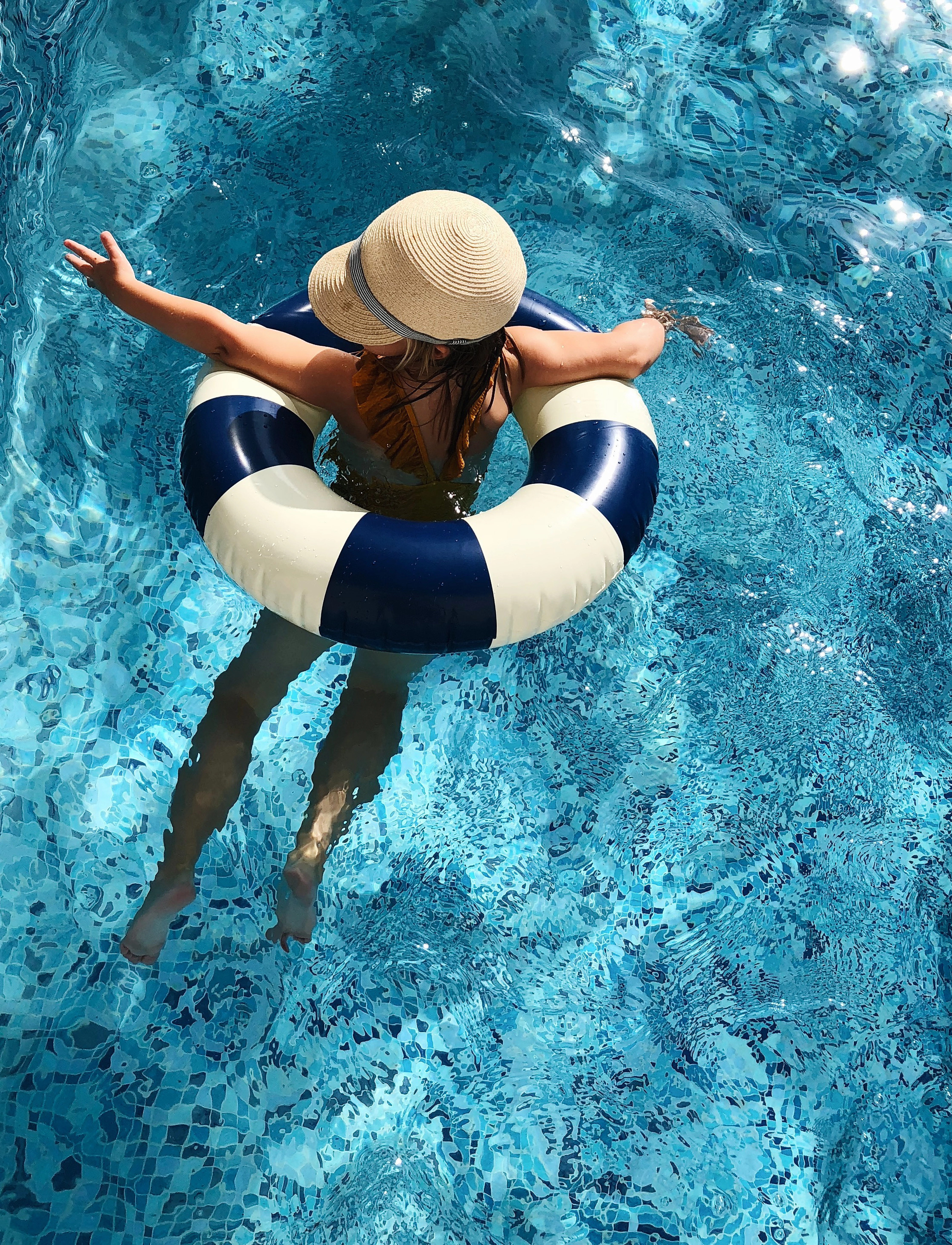 Petites Pommes Olivia Swim Ring, 1-3Y Max. weight: 20 kg, Navy, Water Legetøj > Bath Rings & Bath Mattresses, Børn