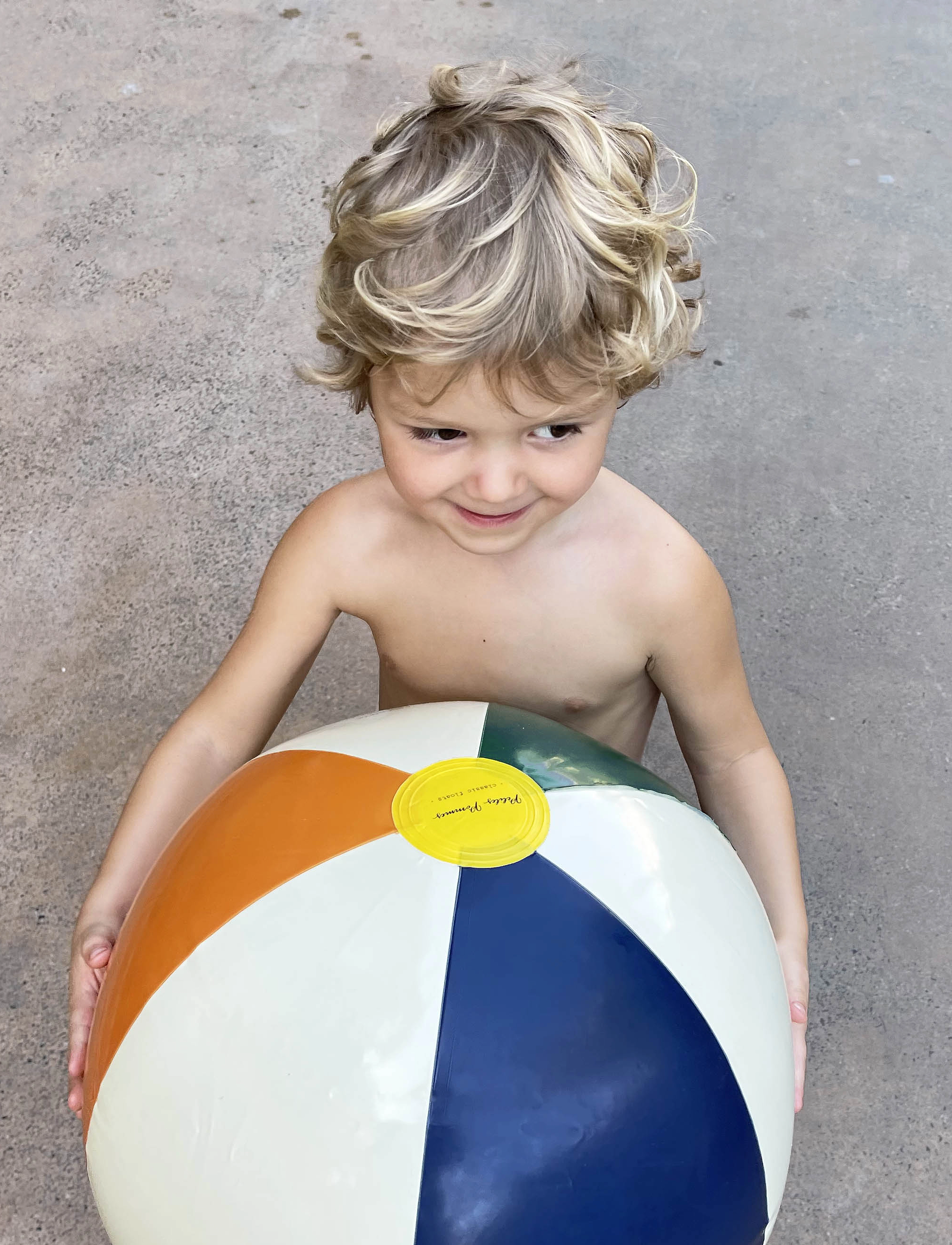 Petites Pommes - Otto Beach Ball - Önnur vatnsleikföng - tangerine / cannes blue / oxford green - 0
