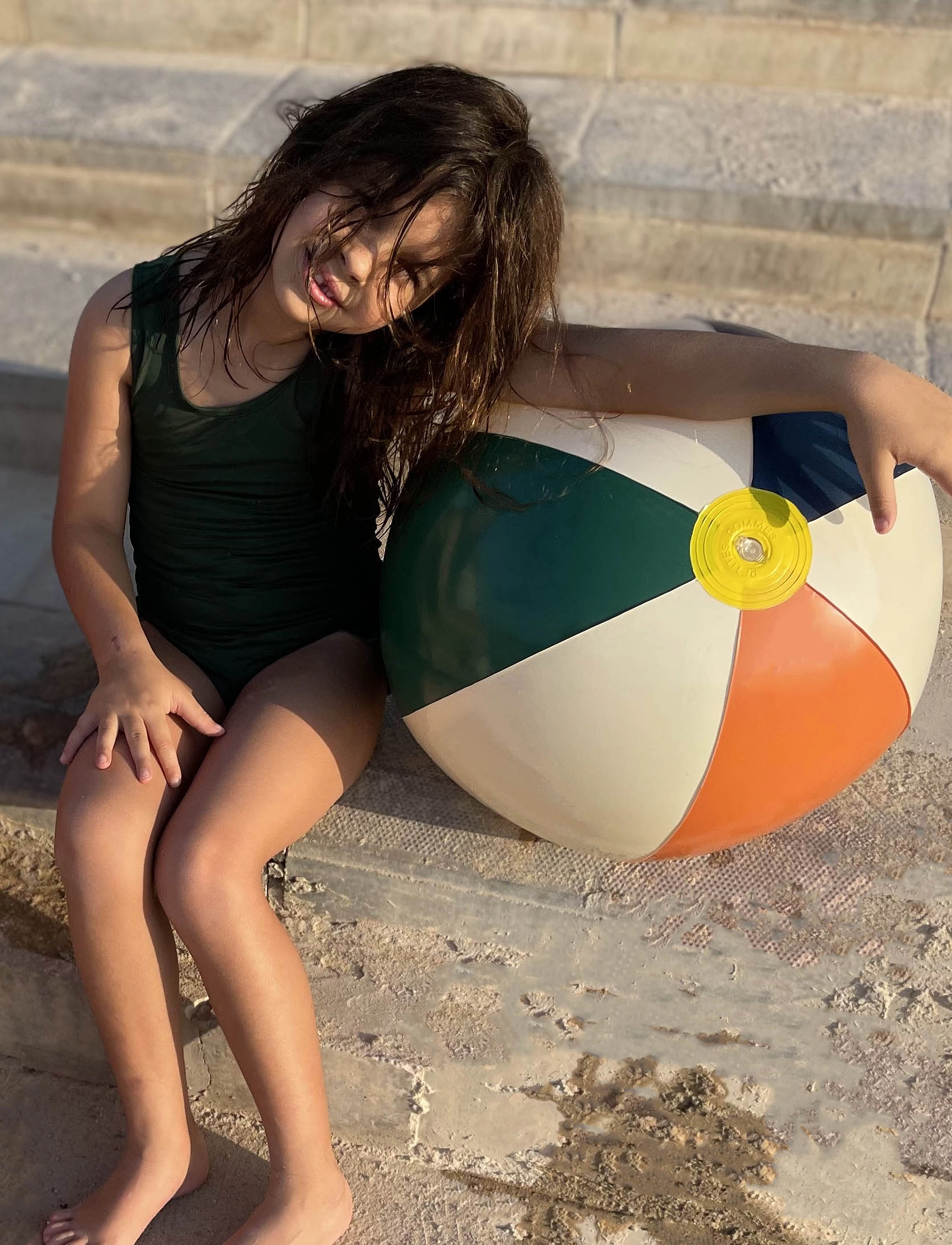 Petites Pommes - Otto Beach Ball - Önnur vatnsleikföng - tangerine / cannes blue / oxford green - 2