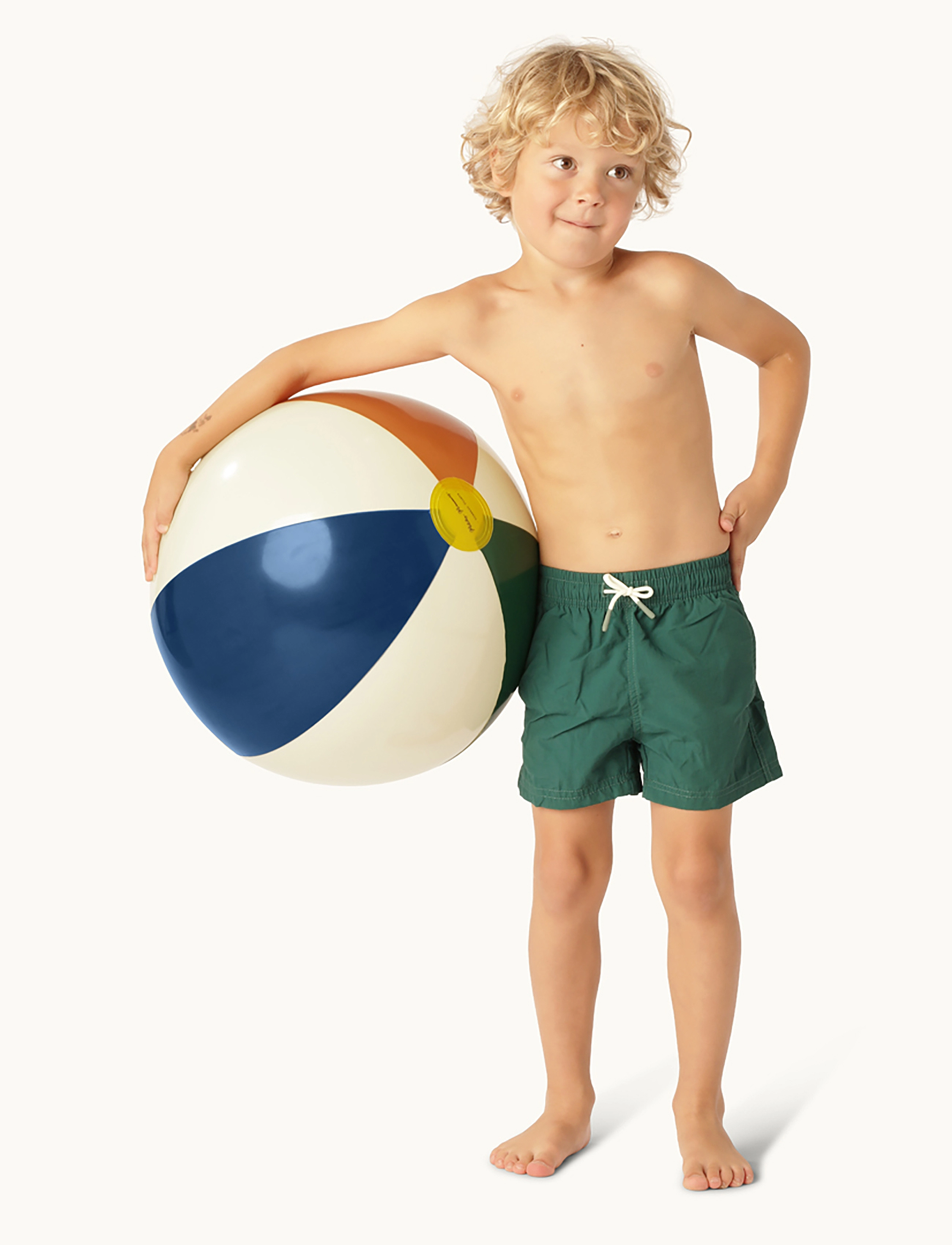 Petites Pommes - Otto Beach Ball - Önnur vatnsleikföng - tangerine / cannes blue / oxford green - 3