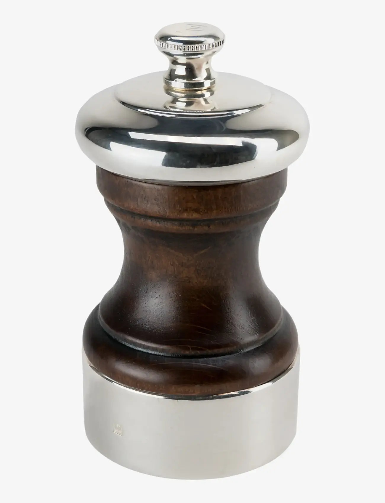 Peugeot - Palace Pepper Mill Brown / Silver Plated 10cm - salz- & pfefferstreuer - silver-plated metal/wood with patina - 0