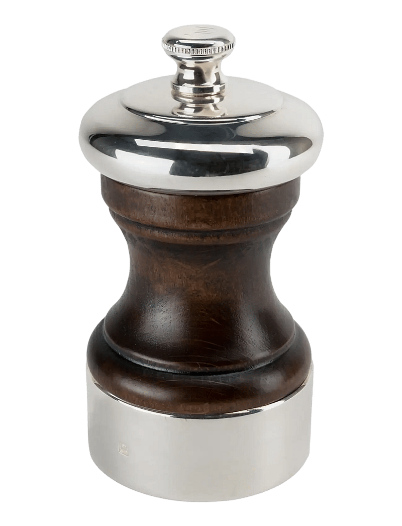 Peugeot - Palace Pepper Mill Brown / Silver Plated 10cm - salz- & pfefferstreuer - silver-plated metal/wood with patina - 0