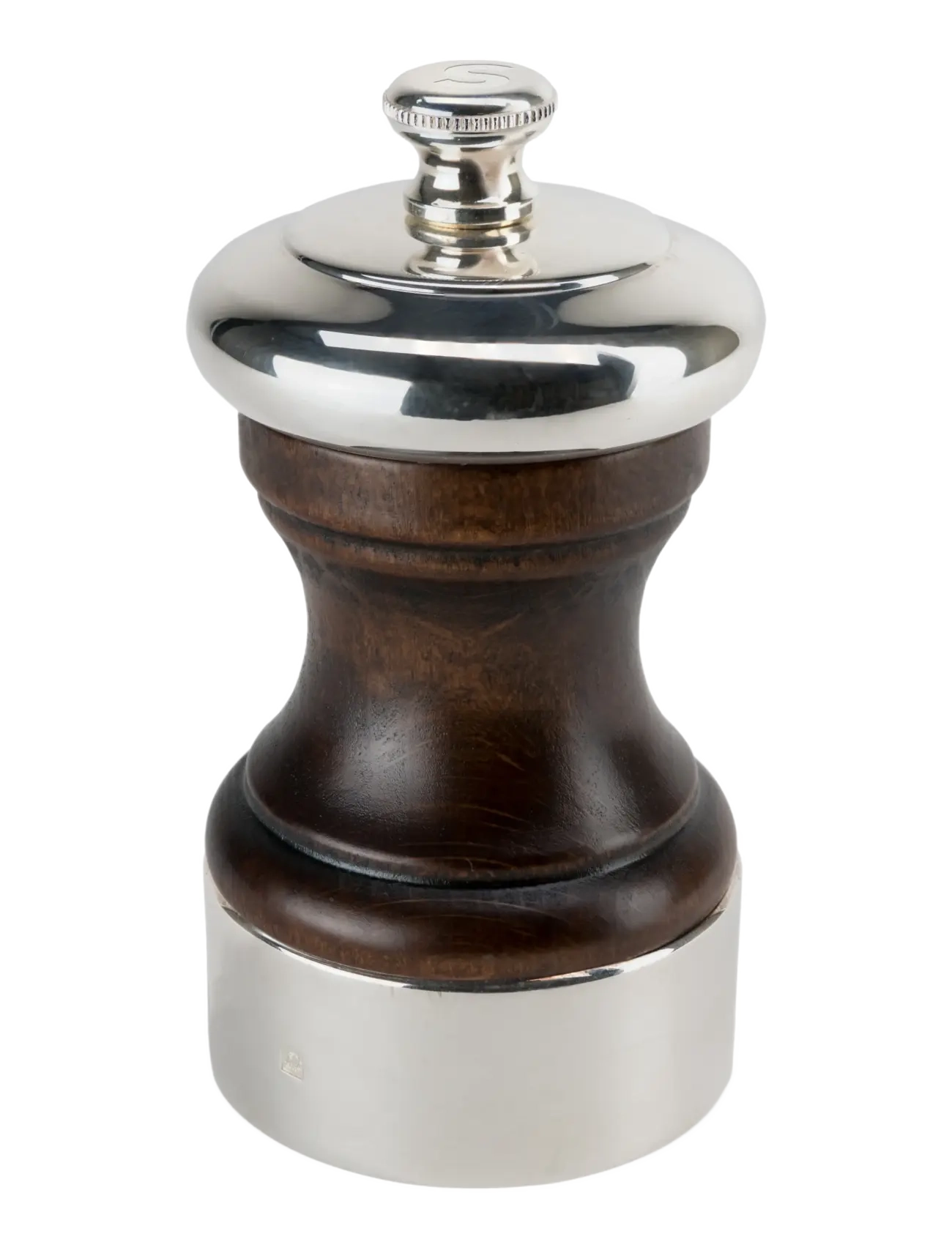 Palace Saltkværn Brun / Sølvbelagt 10cm - SILVER-PLATED METAL/WOOD WITH PATINA