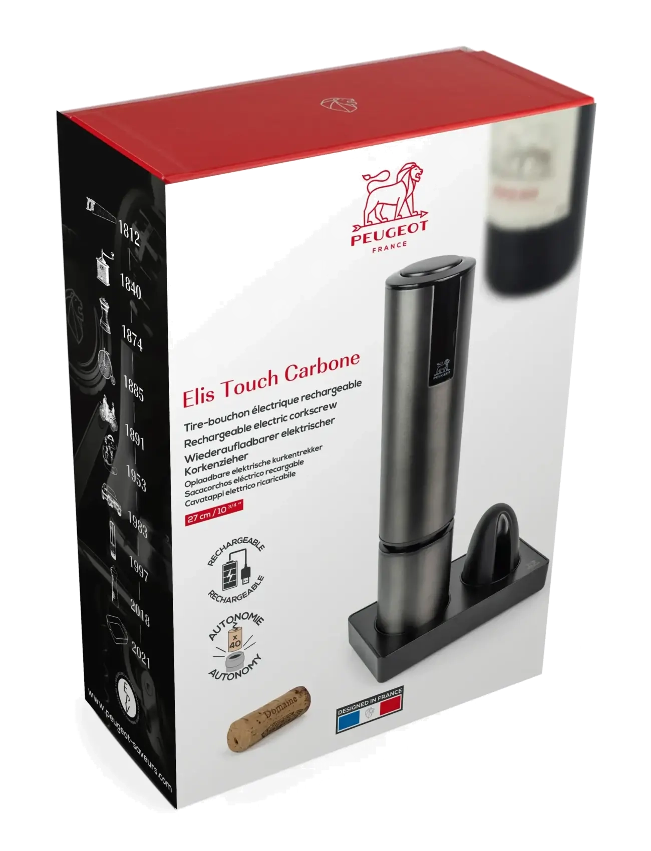 Peugeot - Elis Touch Lithium Ion Carbon Elektrisk proptrækker - autres ustensiles de cuisine - carbon - 1