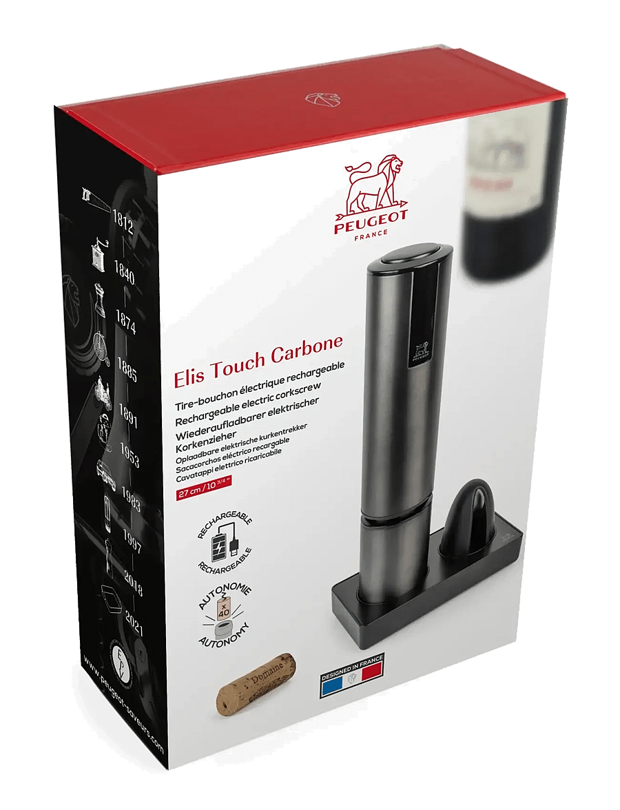 Peugeot - Elis Touch Lithium Ion Carbon Elektrisk proptrækker - osta hinna alusel - carbon - 1