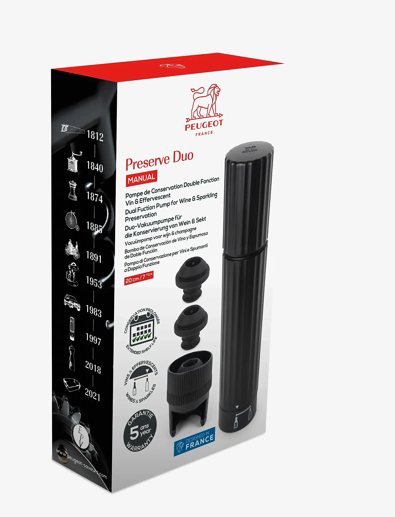 Peugeot - Preserve Duo Vacuum Pump for Wine & Champagne - osta hinna alusel - black - 1