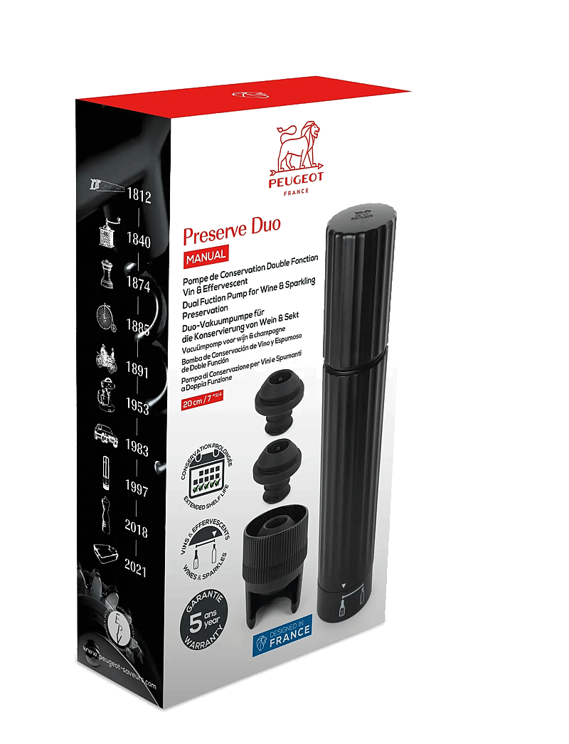 Peugeot - Preserve Duo Vacuum Pump for Wine & Champagne - osta hinna alusel - black - 1