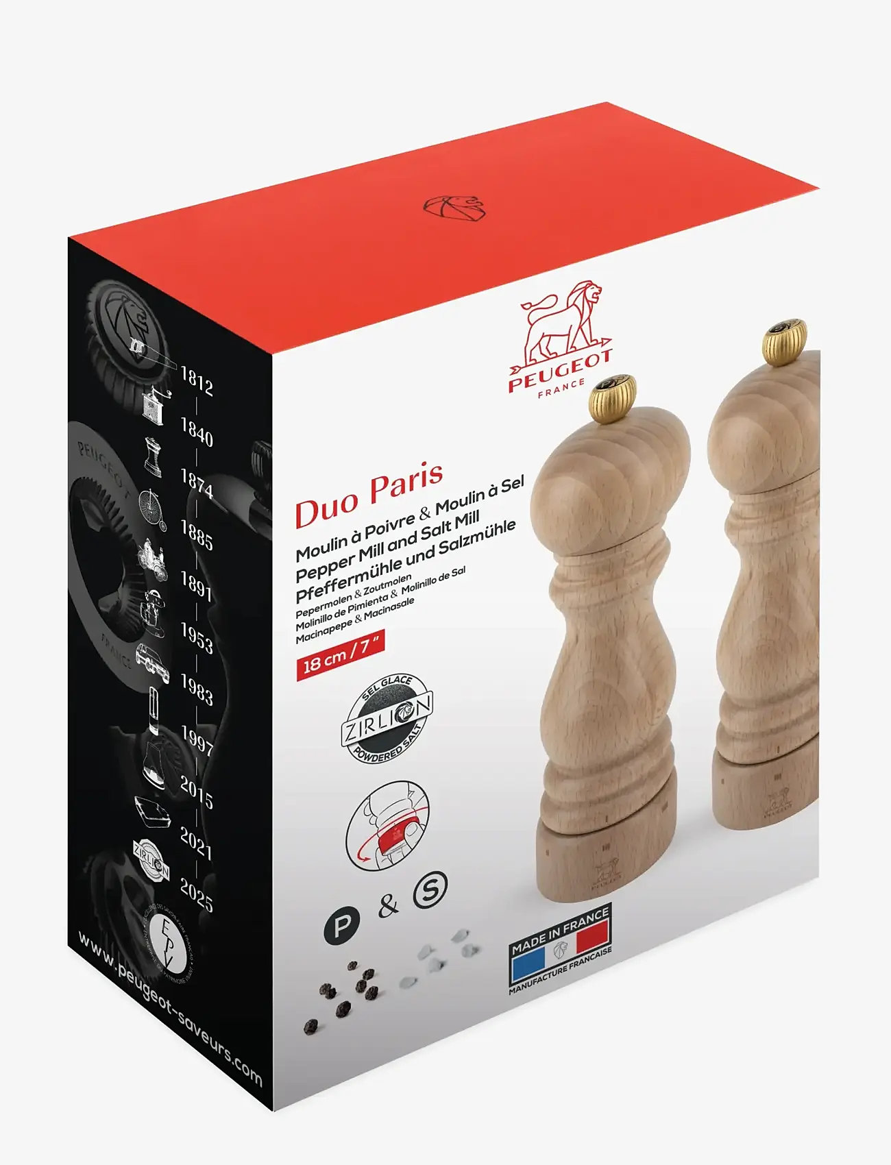 Peugeot - Paris set PM+SM u'select Z - salz- & pfefferstreuer - natural - 1