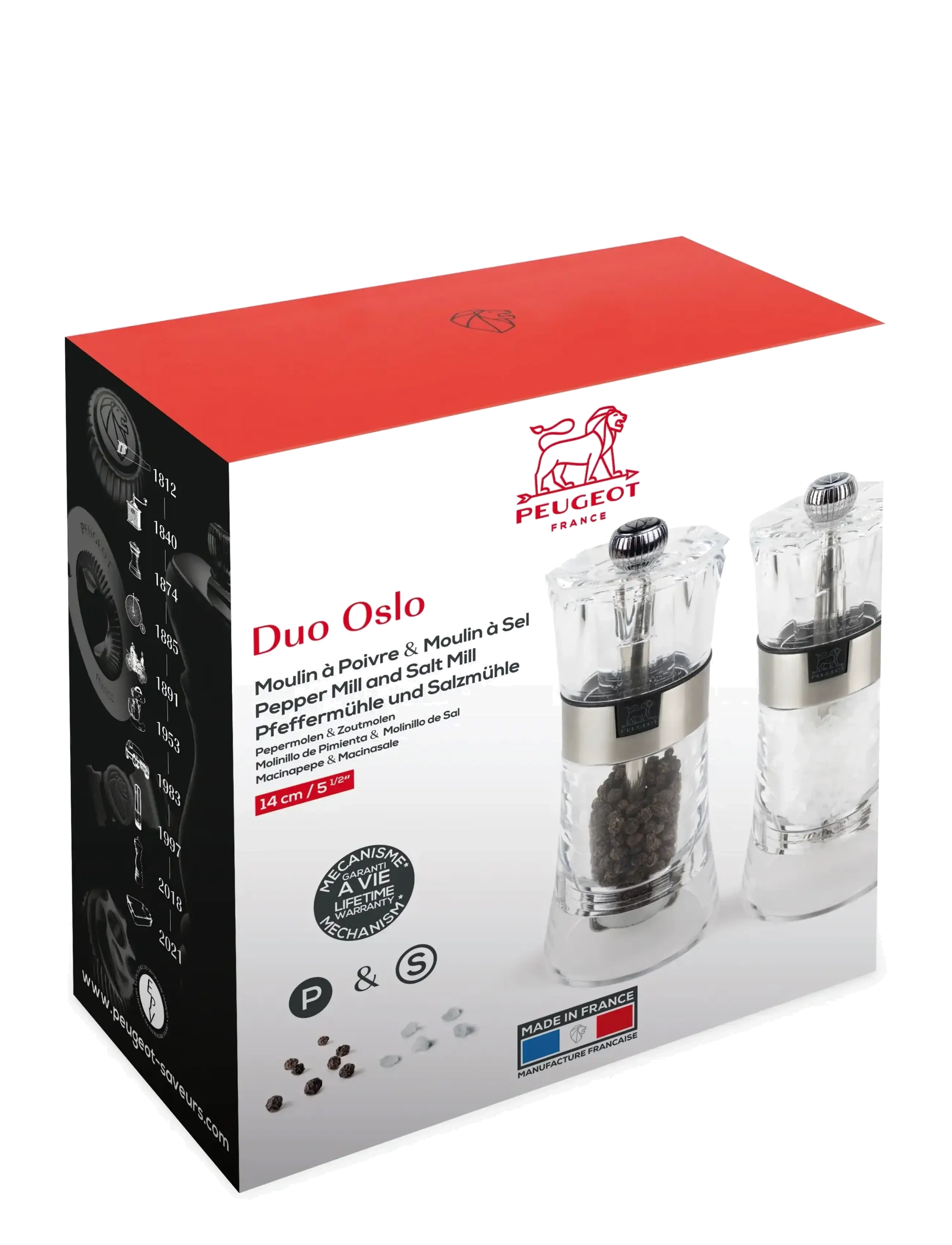 Peugeot - Oslo Duo PM+SM Acryl 14cm NL - salt & pepper grinders - acrylic - 1