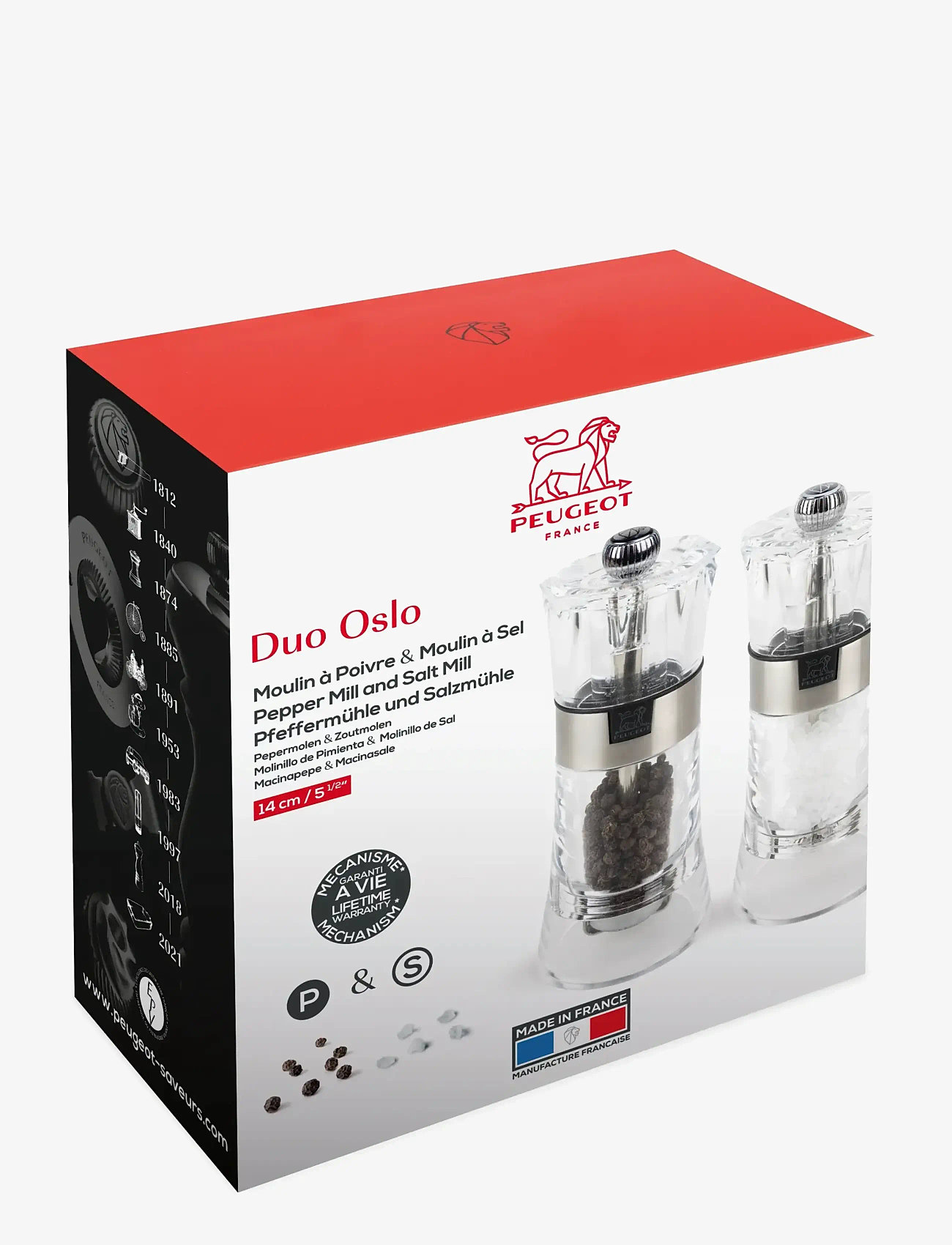 Peugeot - Oslo Duo PM+SM Acrylic 14cm NL - soola- ja pipraveskid - acrylic - 1