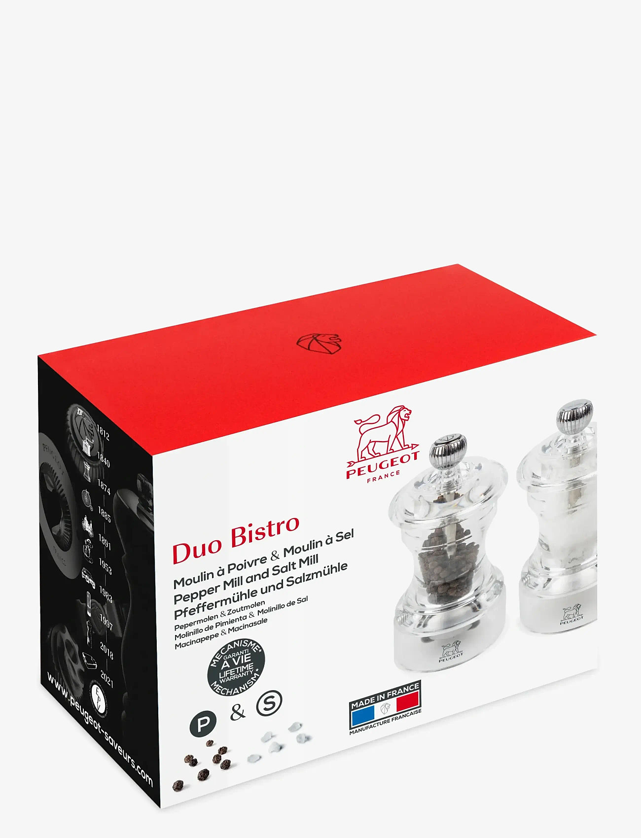 Peugeot - Bistro Duo MP+MS Acrylic 10cm - salz- & pfefferstreuer - acrylic - 1