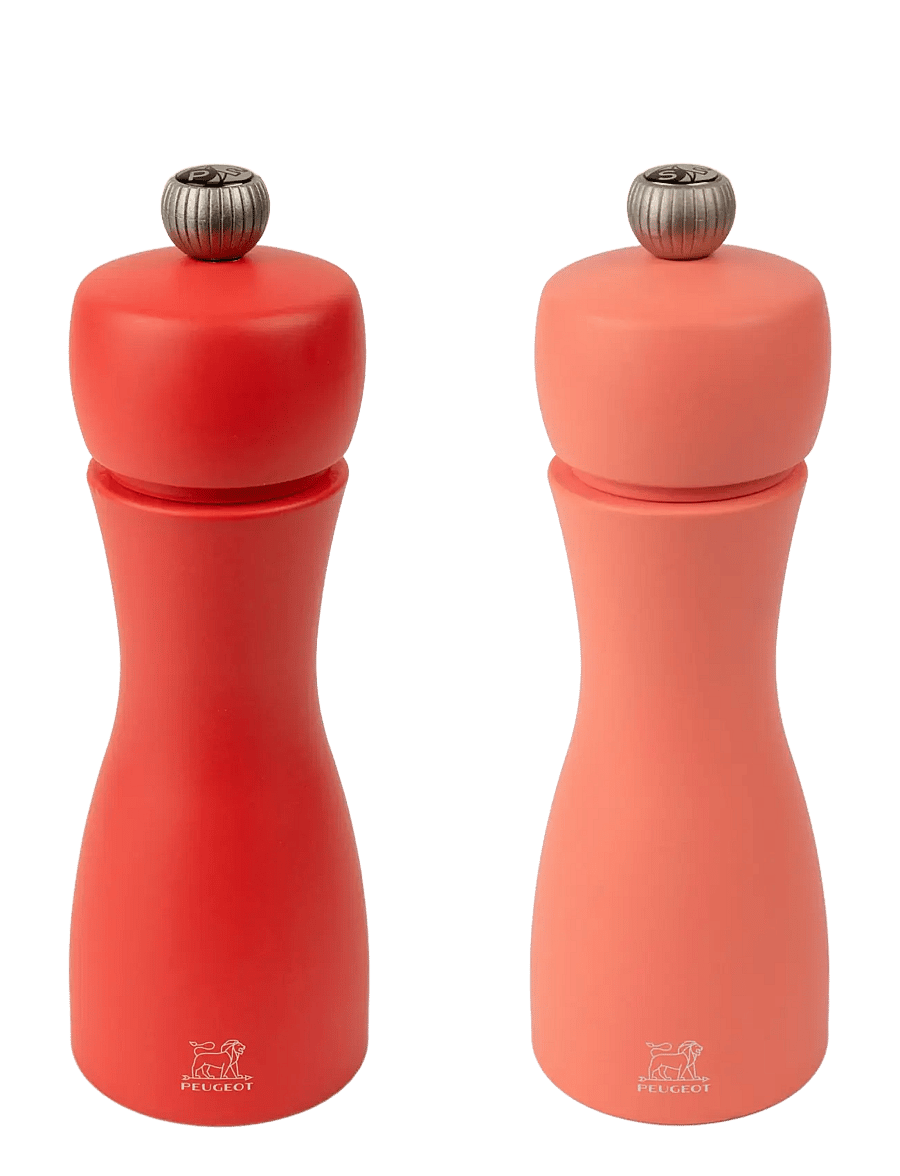 Peugeot - tahiti duo orange & rød 15cm - soola- ja pipraveskid - fire - 0