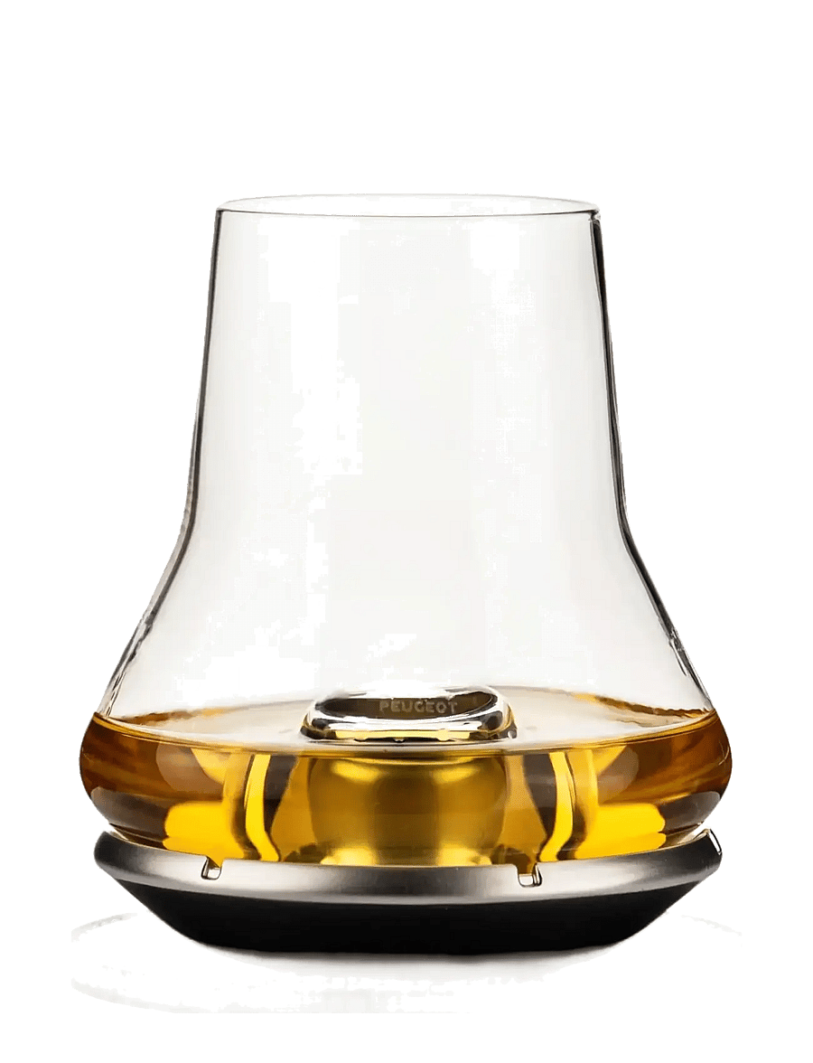 Peugeot - whiskysmagningssæt (glas + metalbund + bordskåner) - kieliszki do whisky i koniaku - glass, metal - 0