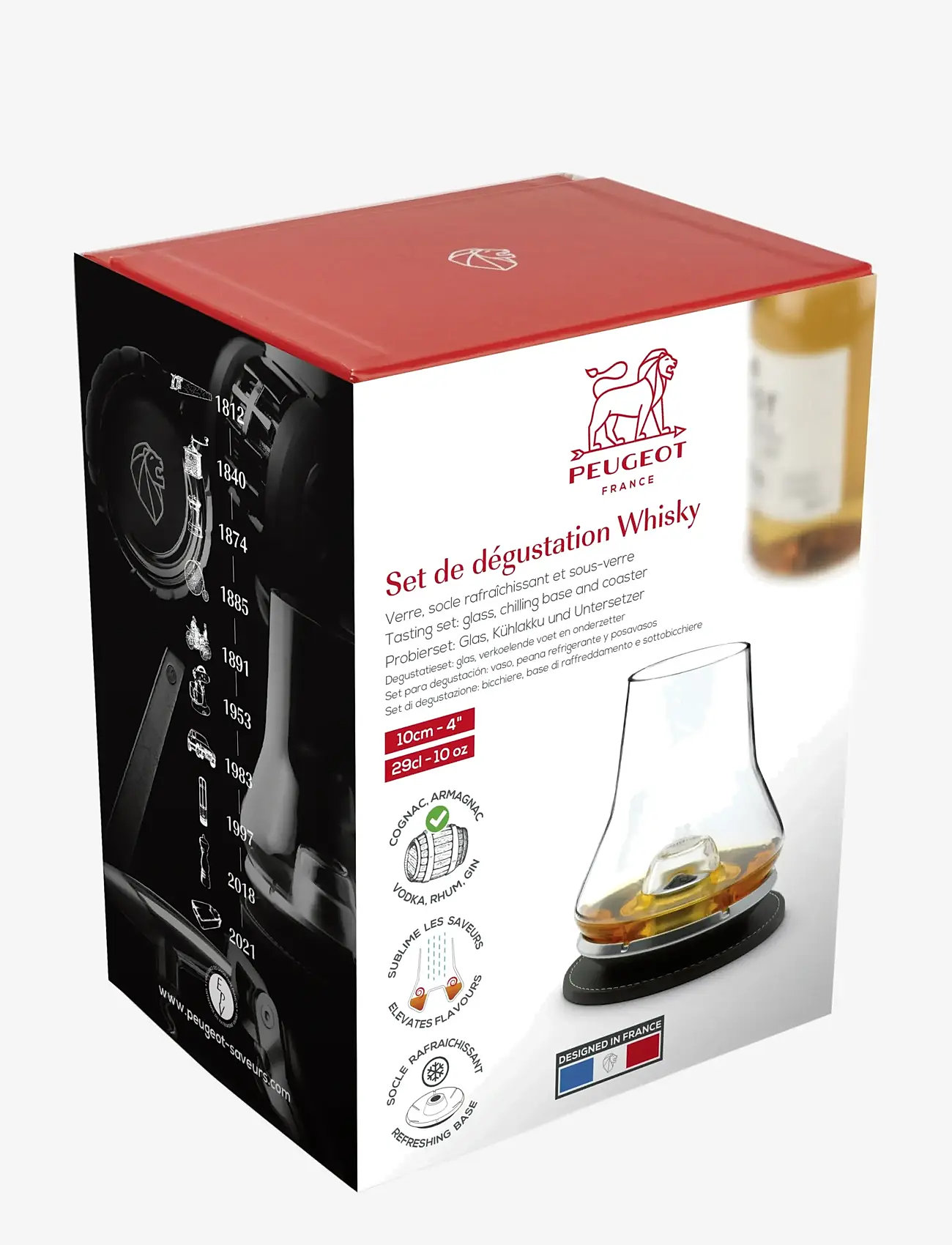 Peugeot - Whiskey tasting set (glass + metal base + trivet) - sorteren op prijs - glass, metal - 1