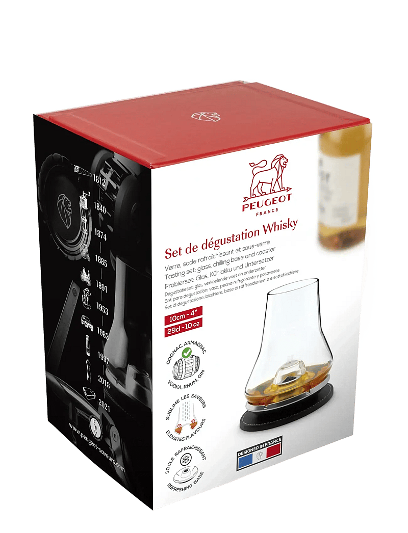 Peugeot - Whiskey tasting set (glass + metal base + trivet) - sorteren op prijs - glass, metal - 1