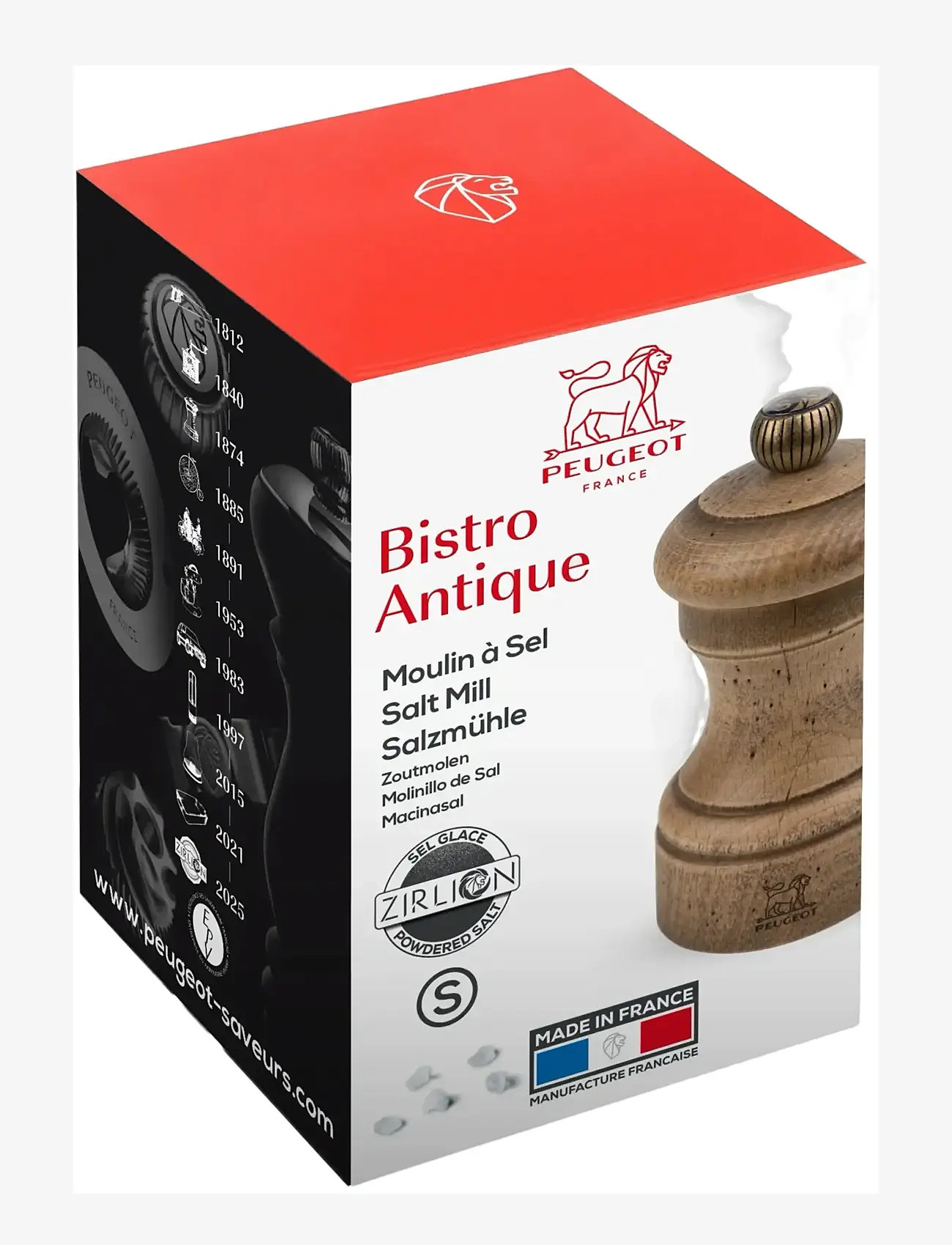 Peugeot - Bistro Antik Saltkværn, Træ, Mat Antik 10 cm - køb efter pris - antique - 1