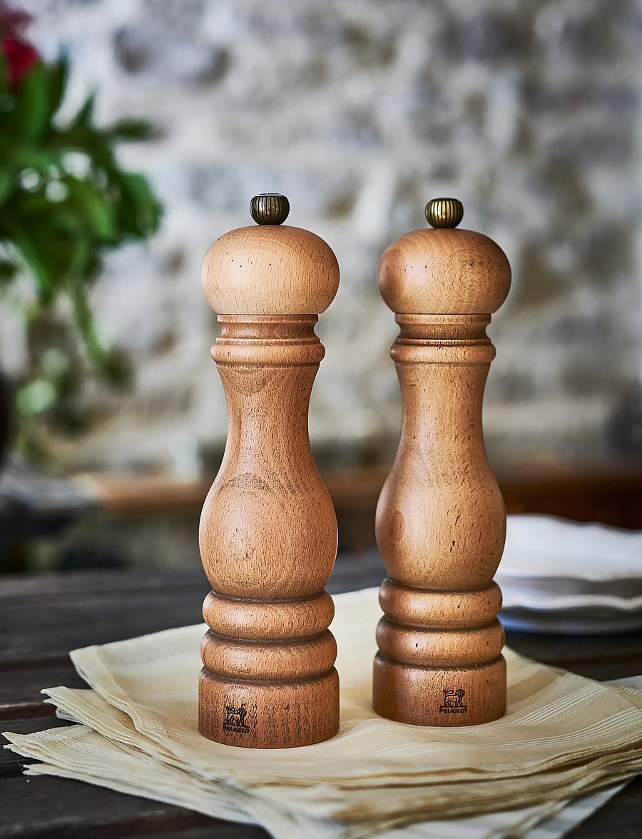 Peugeot - Paris Antik Peberkværn ,Træ, Mat Antik 22 cm - druskos ir pipirų malūnėliai - antique - 0