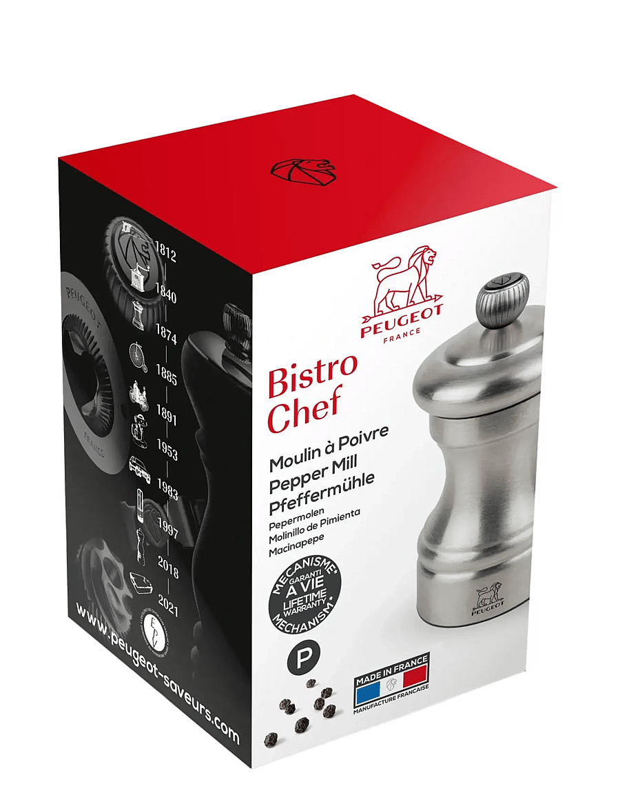 Peugeot - Bistro Chef Peberkværn rustfrit Stål 10cm - soola- ja pipraveskid - stainless steel - 1