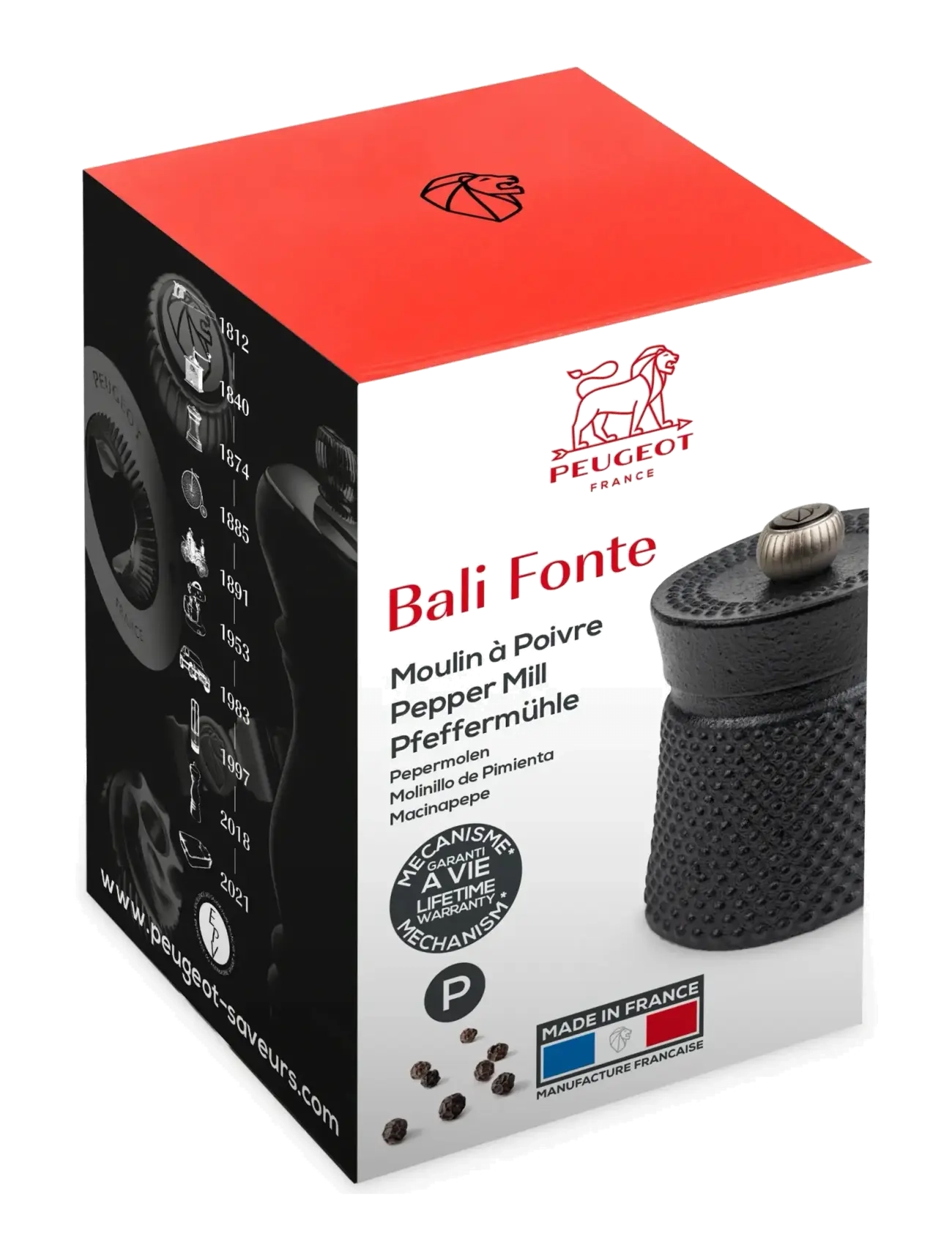 Peugeot - Bali støbejern sort peberkværn - salt & peberkværne - black - 1