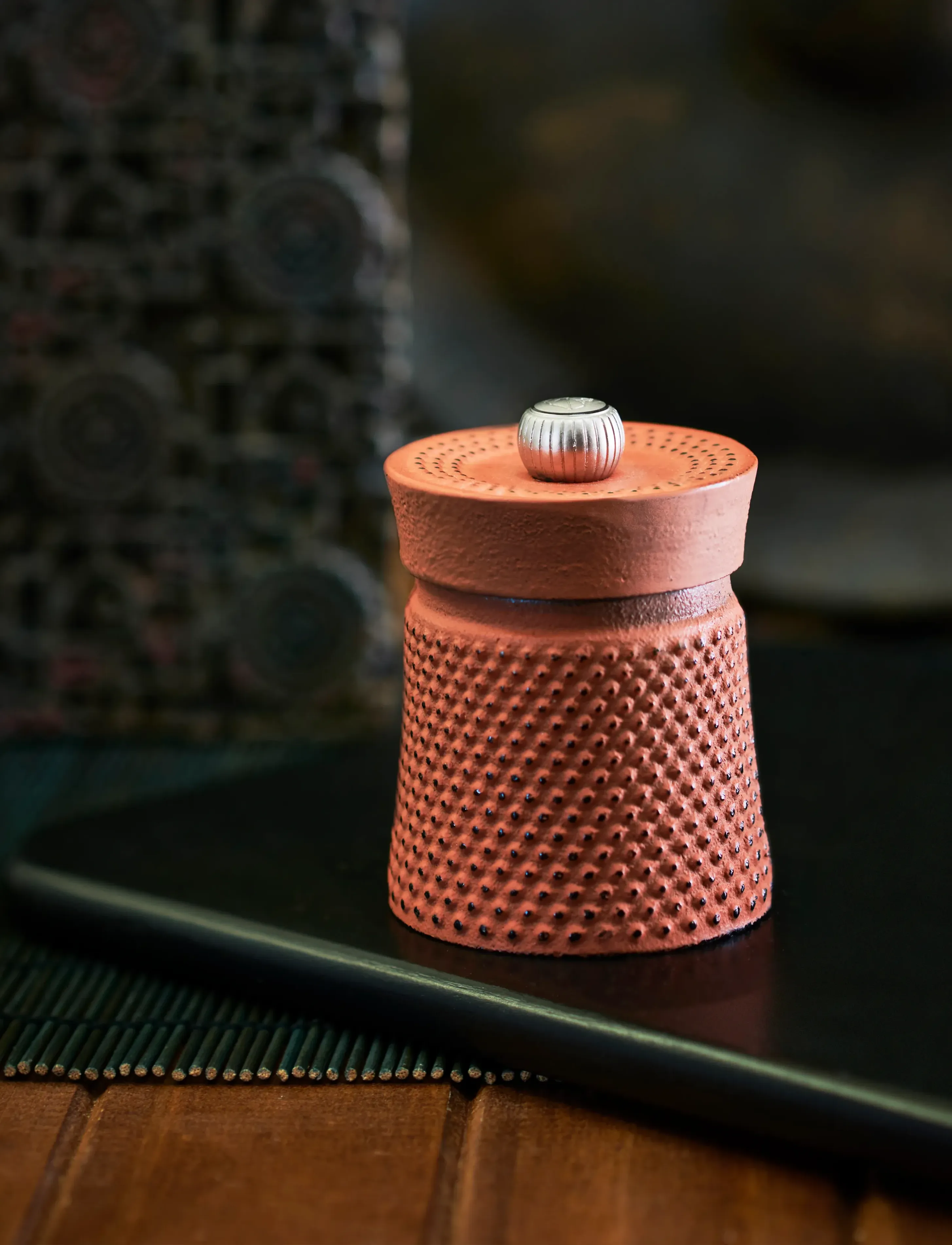 Peugeot Bali Støbejern Orange Peberkværn, 8 cm, Grinders, - Spice Homeware
