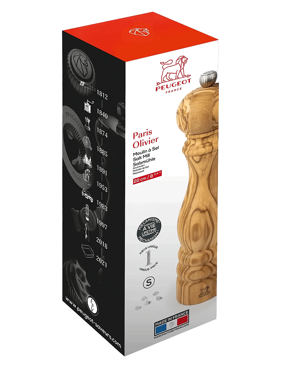 Peugeot - Paris saltkværn olive wood 22cm - soola- ja pipraveskid - olive tree - 1