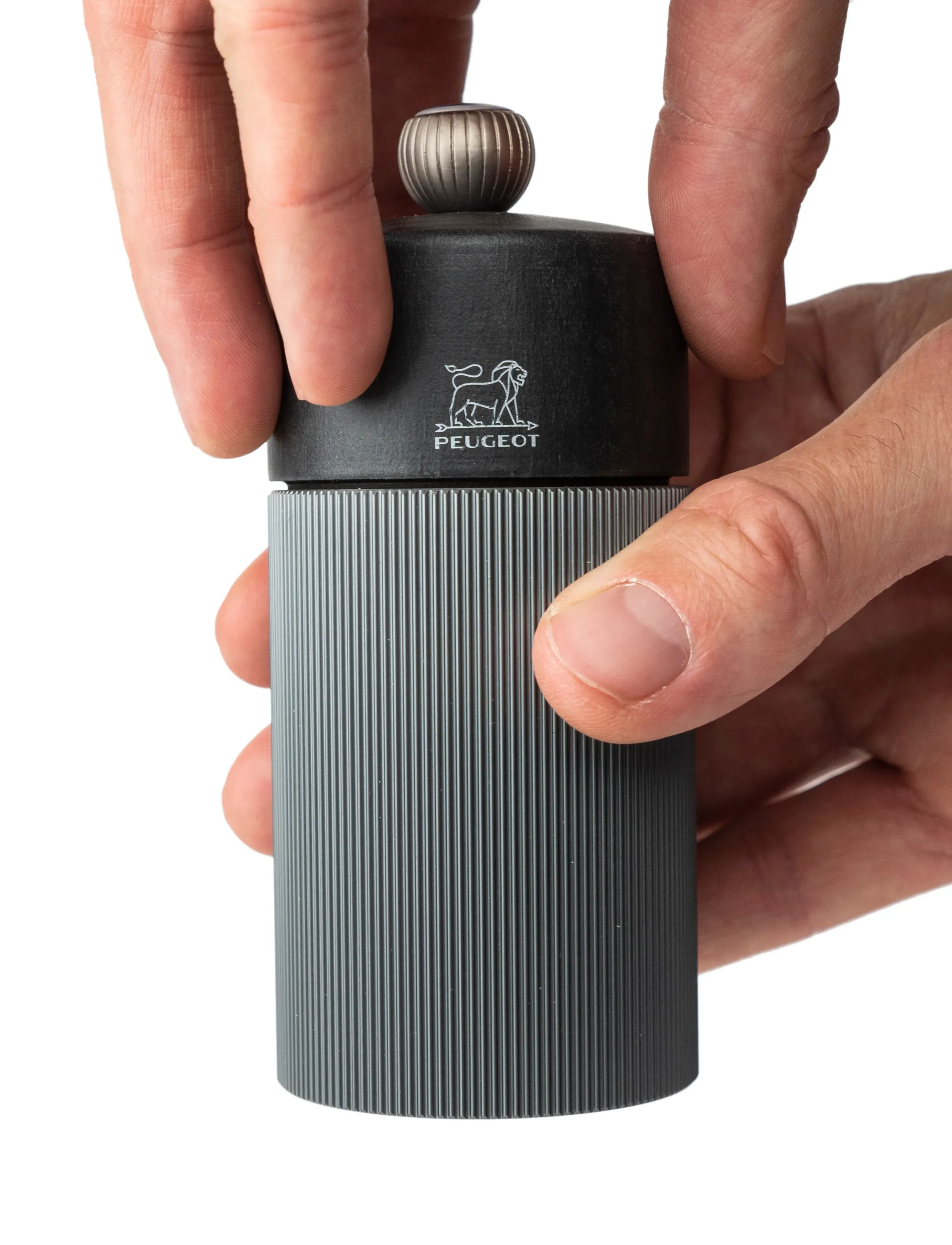 Peugeot Line Aluminium Carbon Saltkværn 12Cm, 12 cm, Grinders, Grau - Spice Homeware