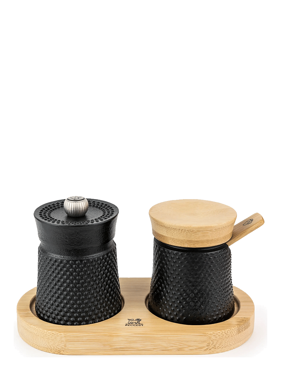 Peugeot - Bali Støbejern peberkværn og salt dispenser sæt - soola- ja pipraveskid - black - 0