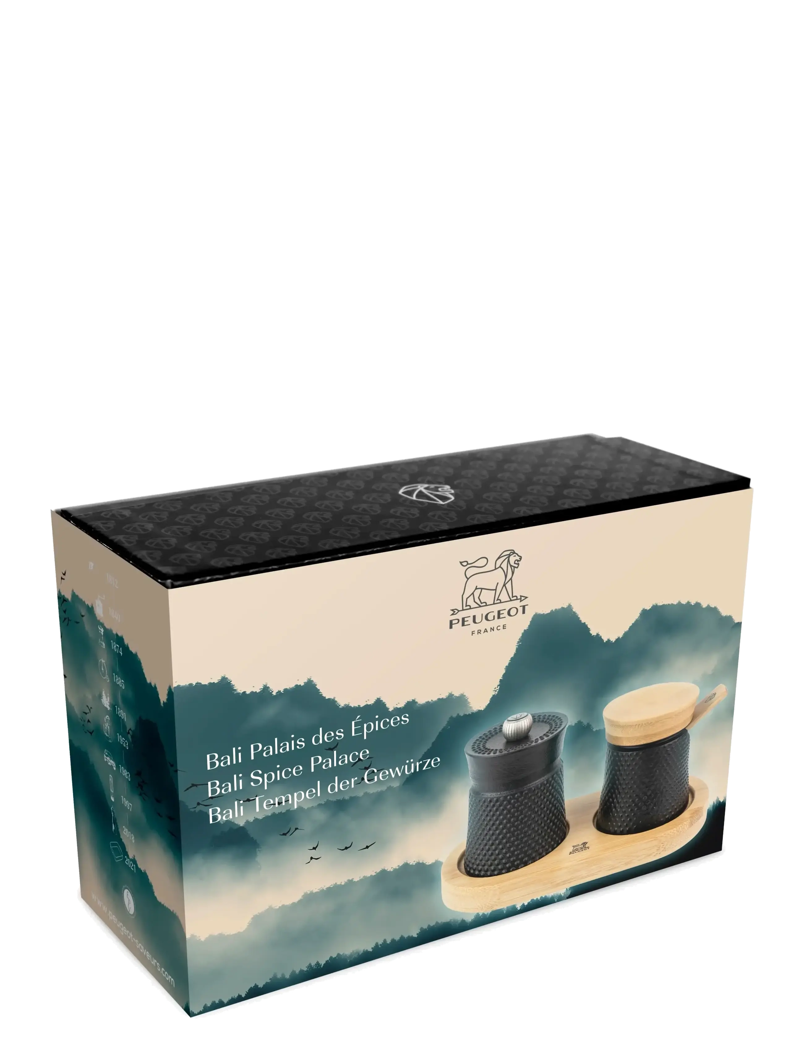 Peugeot - Bali Støbejern peberkværn og salt dispenser sæt - salt & peberkværne - black - 1
