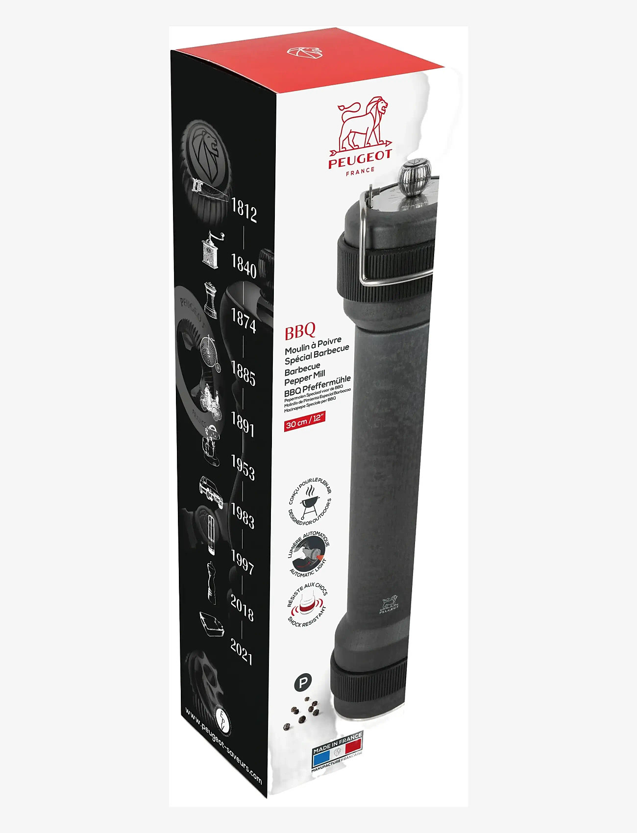 Peugeot - BBQ Graphite Pepper Mill 30cm - soola- ja pipraveskid - graphite - 2