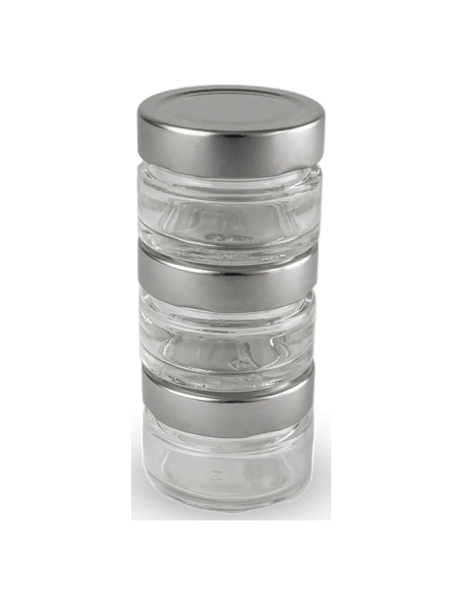 Peugeot - Sæt med 3 maestro glas - virtuves burkas - glass - 0
