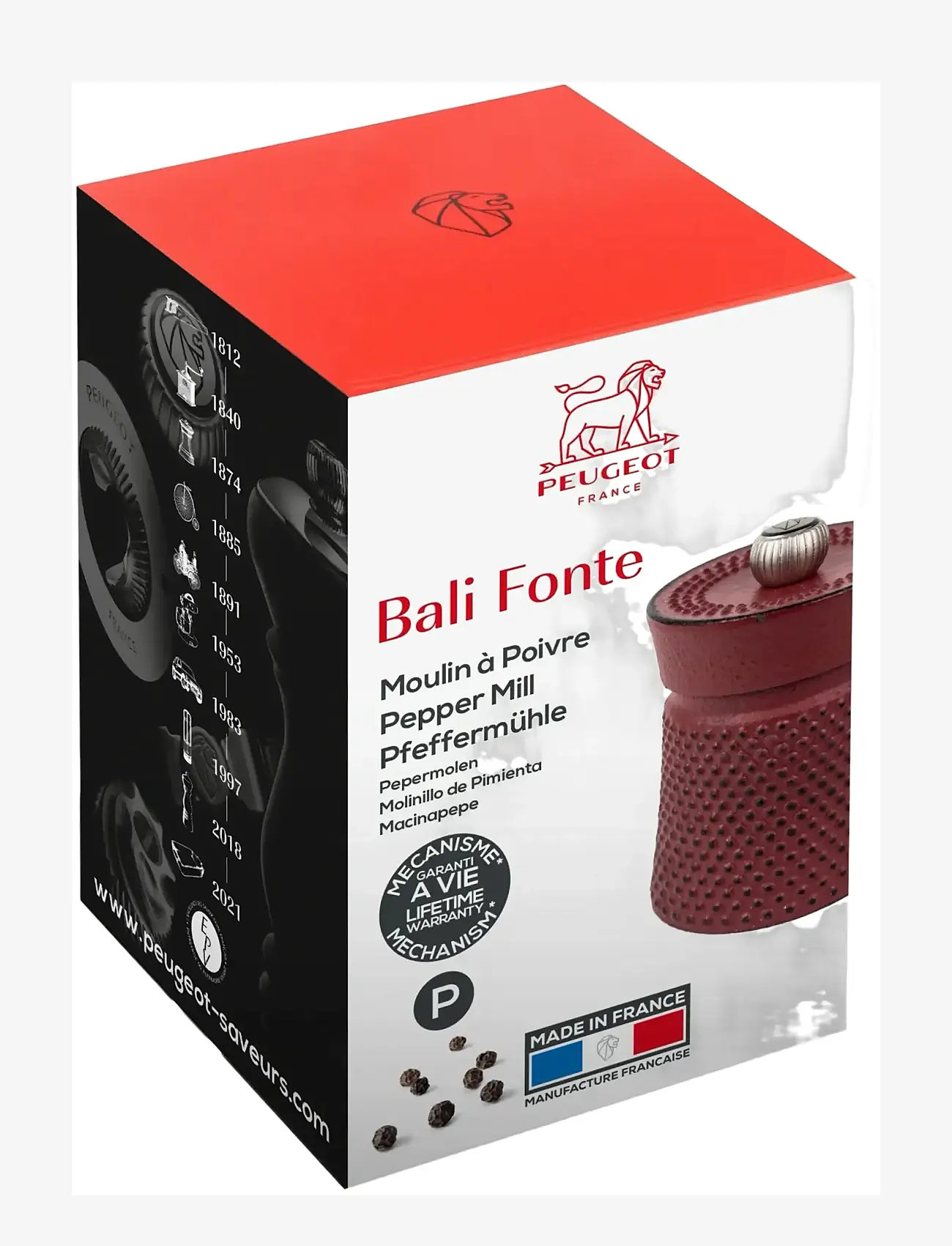Peugeot - Bali støbejern rød peberkværn - salt & peberkværne - red - 2