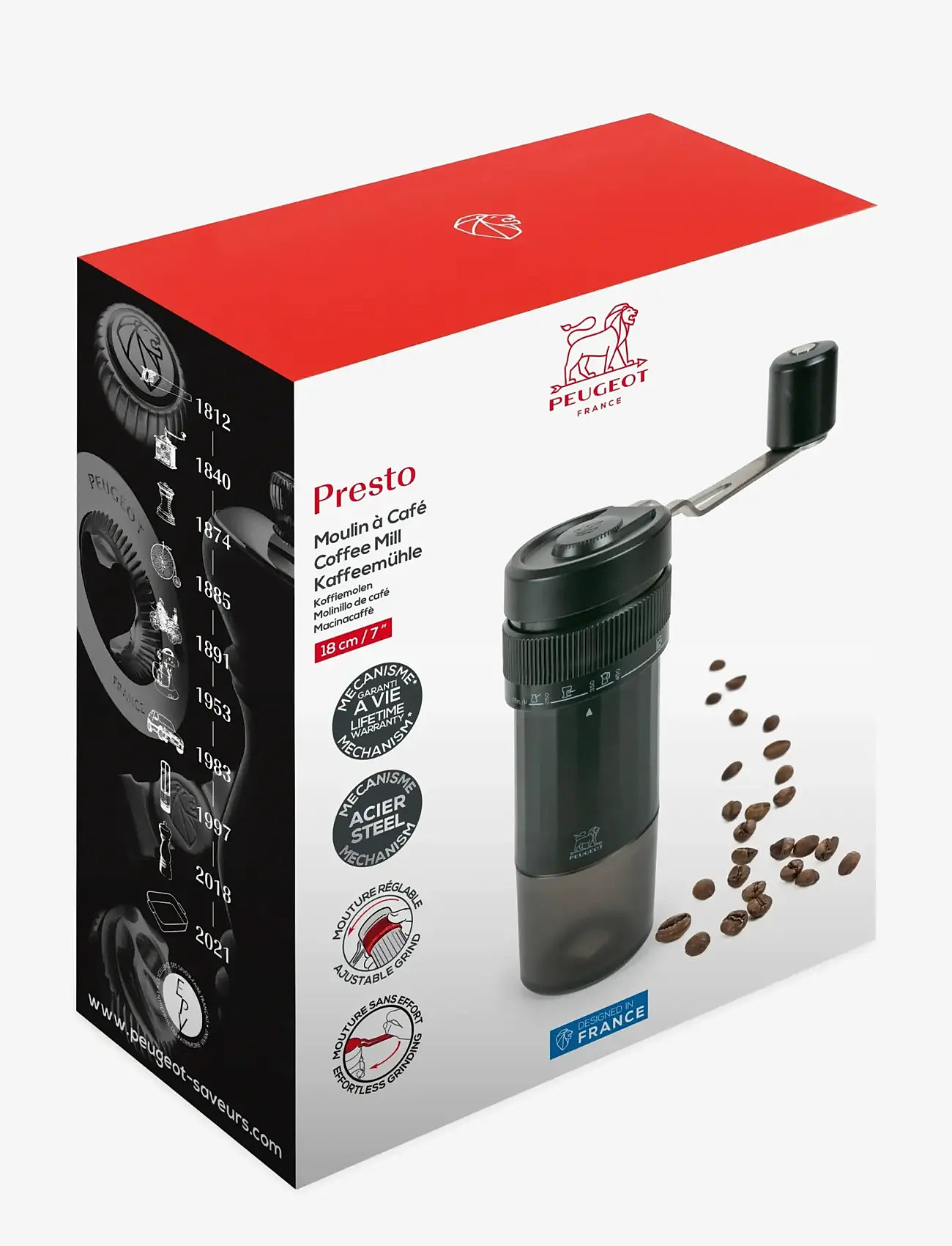 Peugeot - Presto kaffekværn 18 cm. - køb efter pris - black - 1