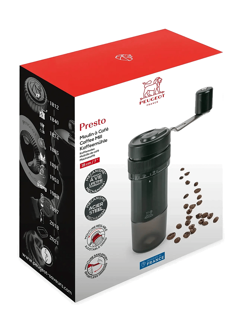 Peugeot - Presto coffee grinder 18 cm. - kaffetillbehör - black - 1
