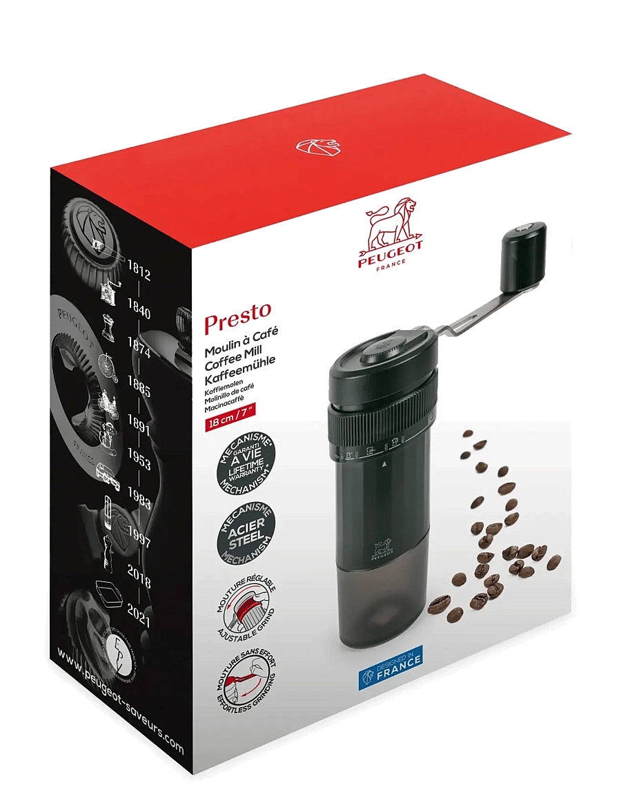 Peugeot - Presto kaffekværn 18 cm. - kohvitarvikud - black - 1