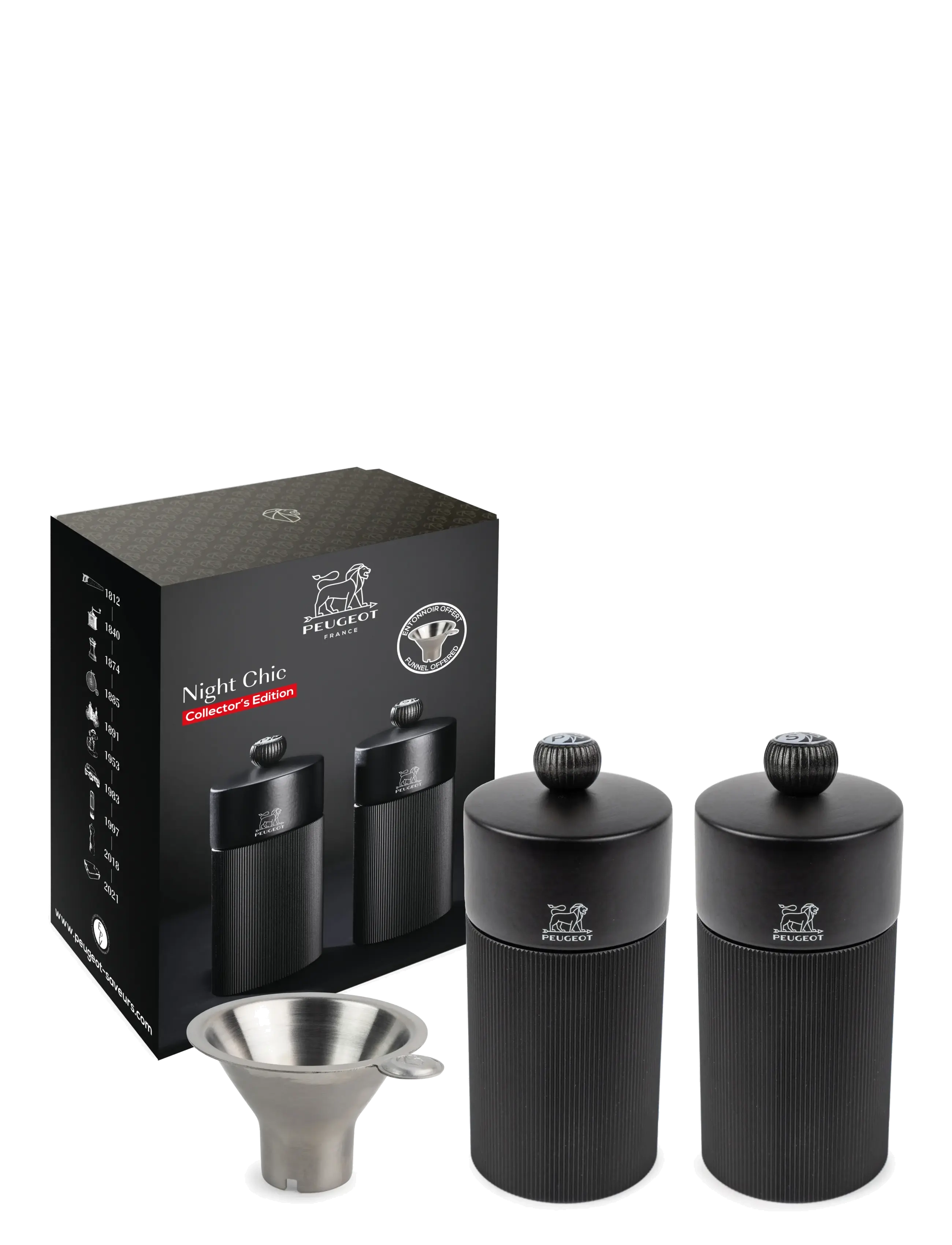 Peugeot Night Chic Line sæt Mat sort Z 12 cm - Boozt test - MATTE BLACK / black